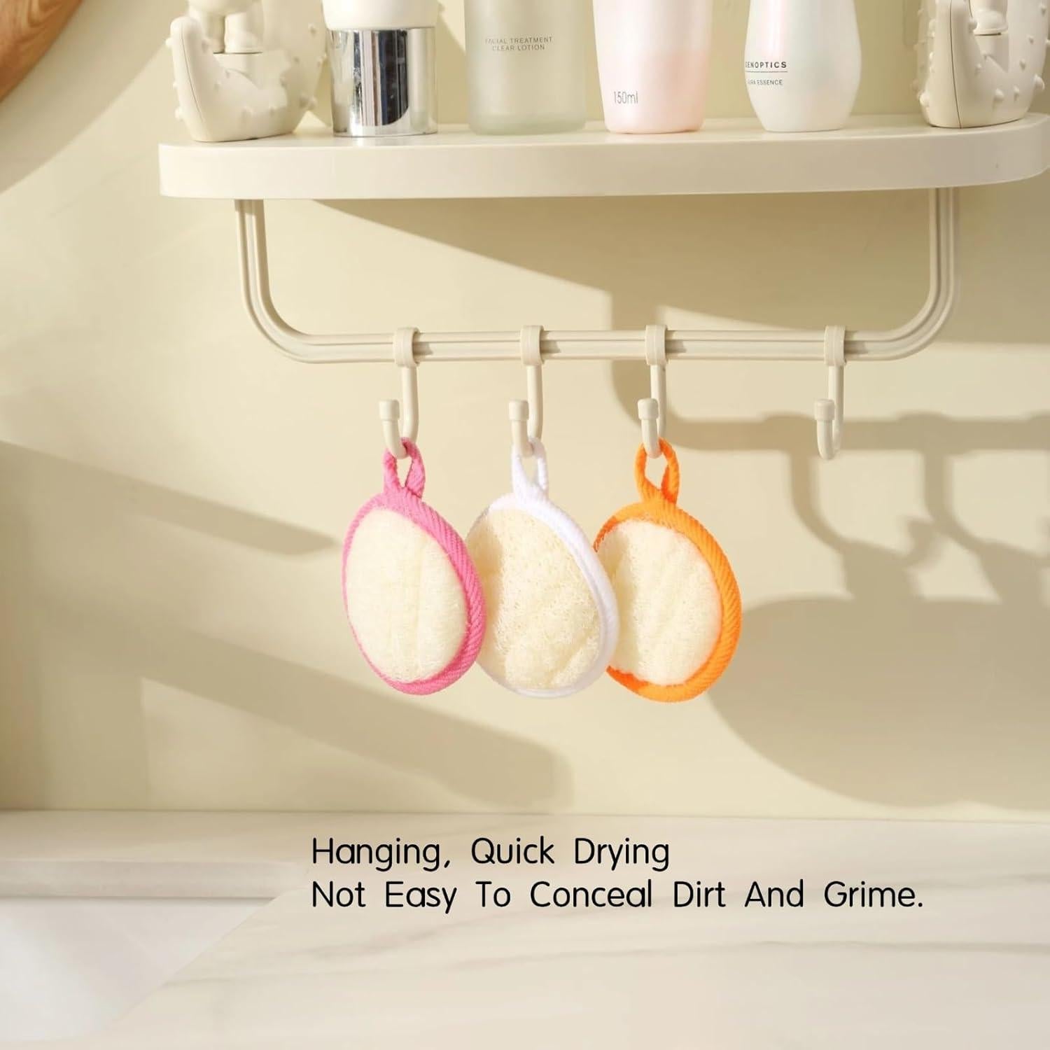 Esponja Exfoliante Facial de Lufa Natural ZOHCAJBO - 4 Piezas