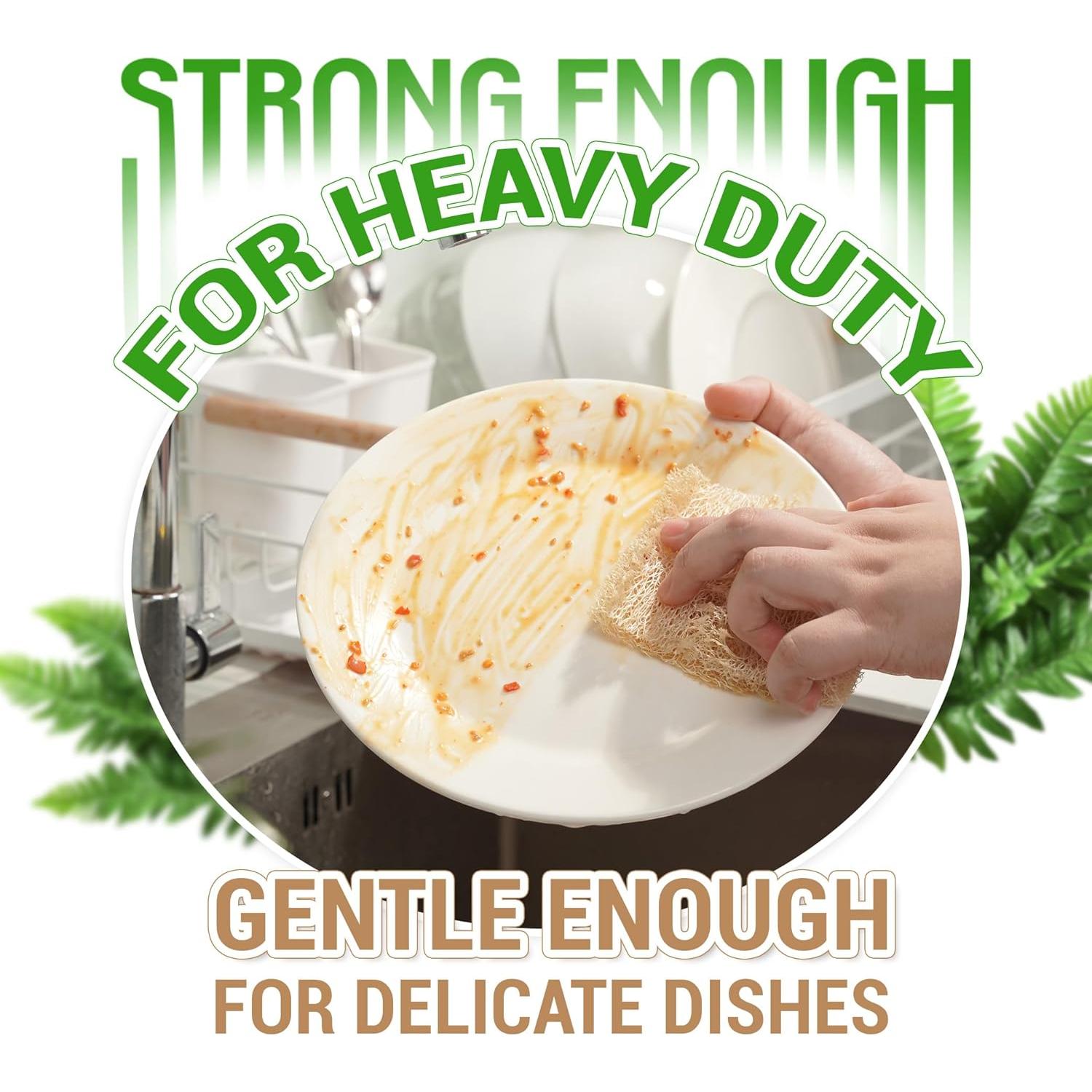 Esponjas de Lufa Doble Cara Herbvian - Paquete de 12 Unidades