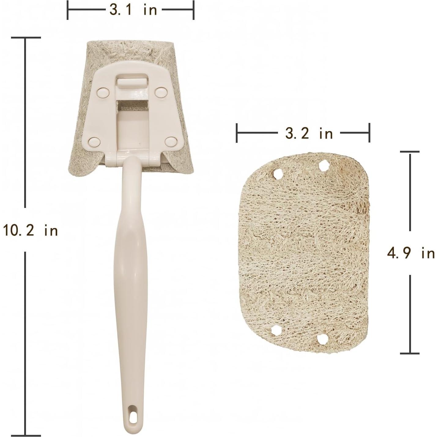 Juego de 5 Esponjas de Lufa Natural Genérico con Mango Ergonómico