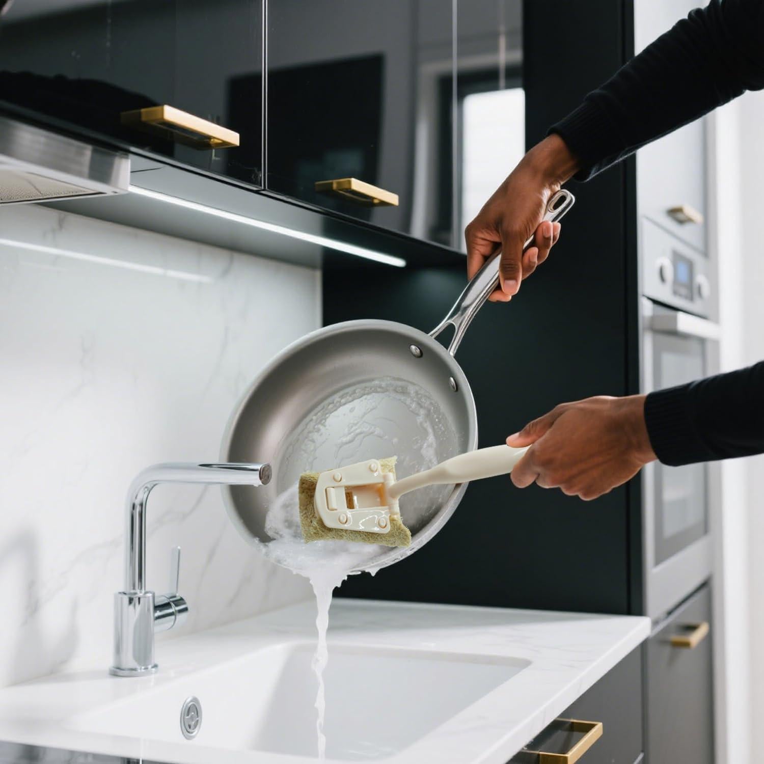 Juego de 5 Esponjas de Lufa Natural Genérico con Mango Ergonómico