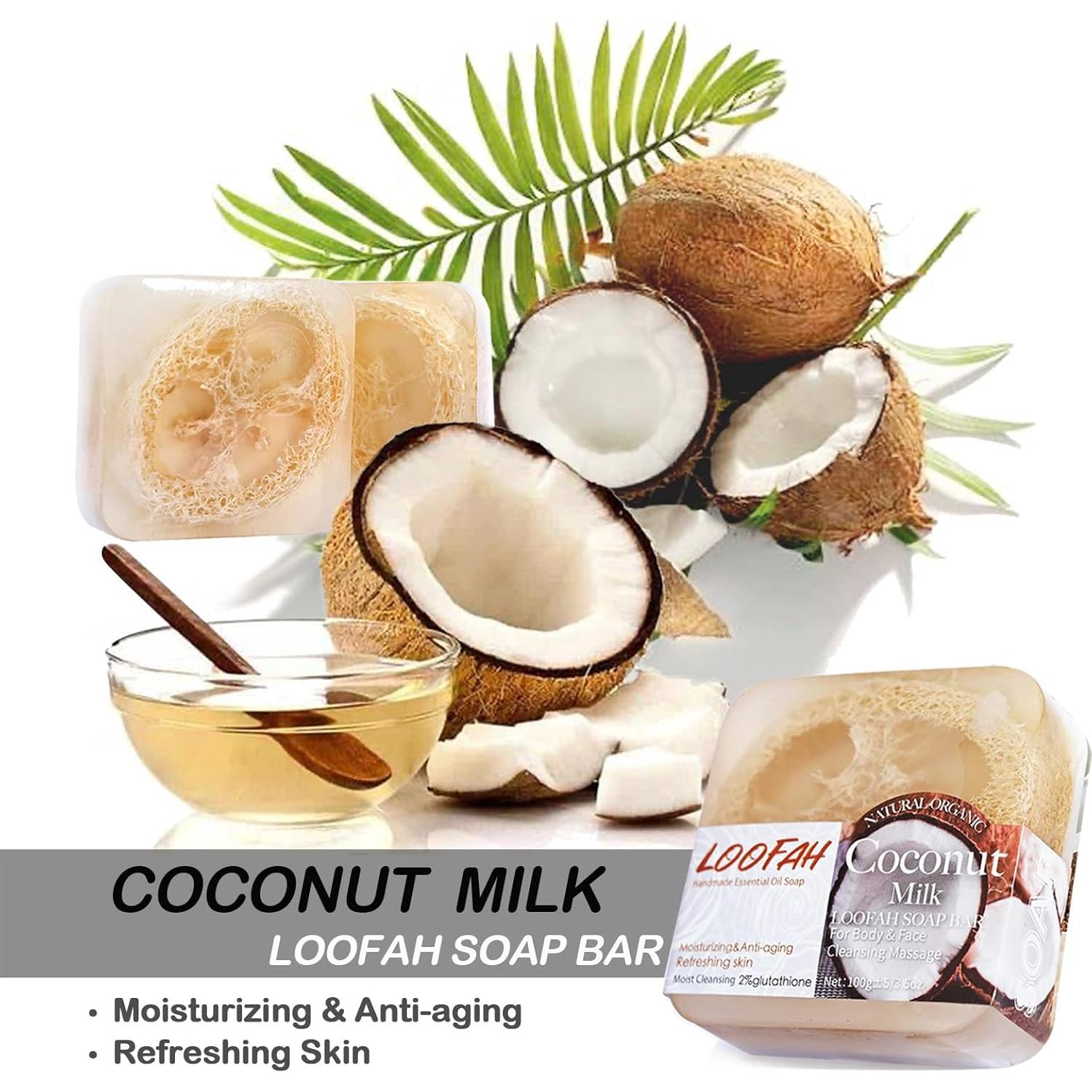 Barra de Jabón Natural de Lufa 4PCS - Dapoprren, Exfoliante