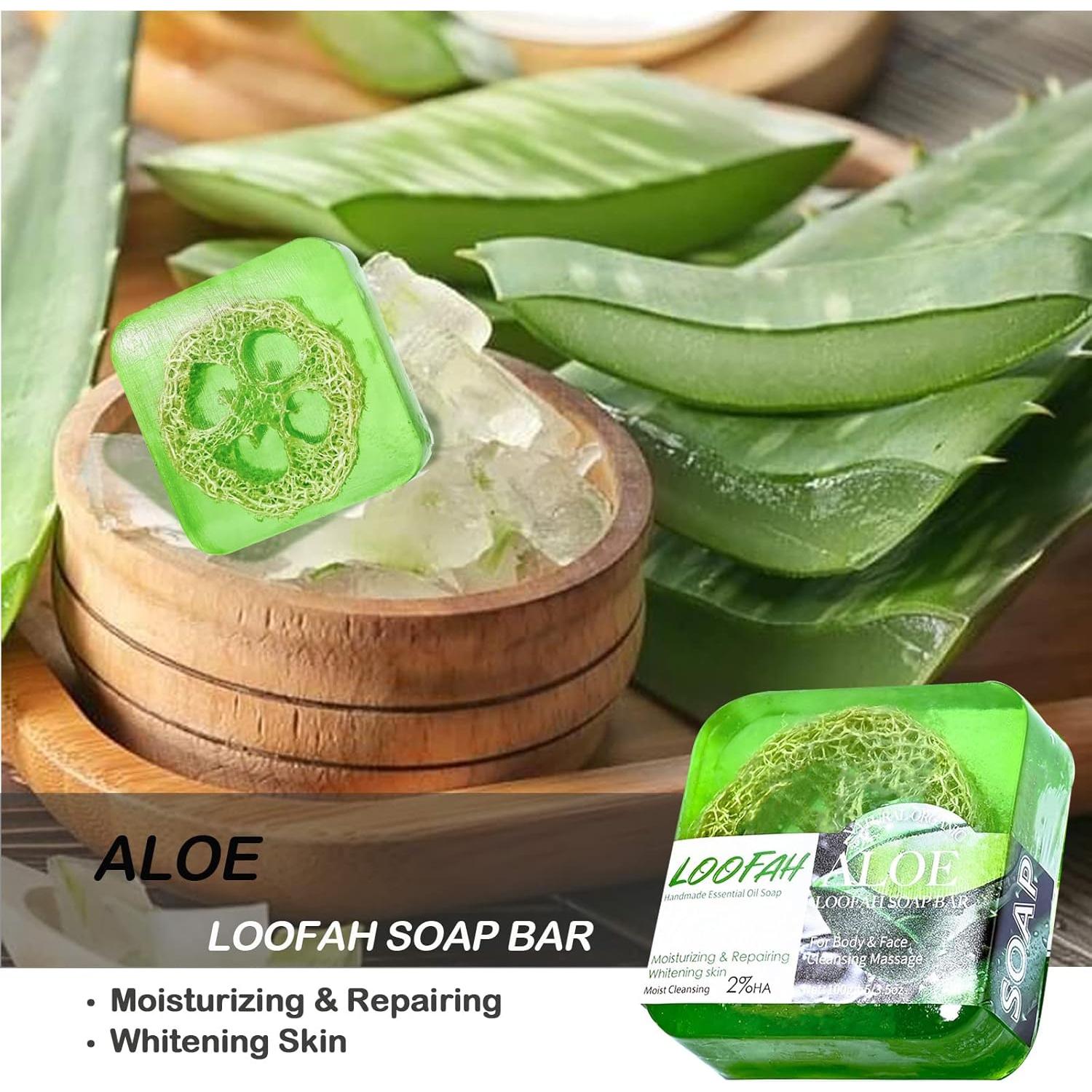 Barra de Jabón Natural de Lufa 4PCS - Dapoprren, Exfoliante