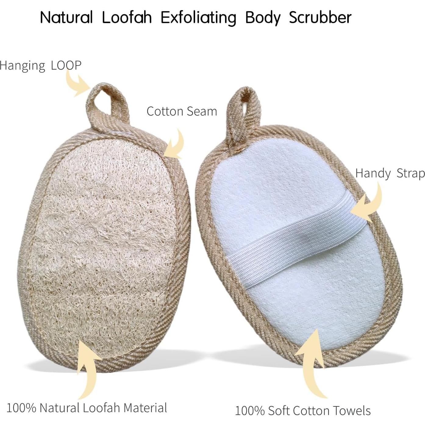 Esponja Exfoliante Natural de Lufa Orgánica ZOHCAJBO - Paquete de 2