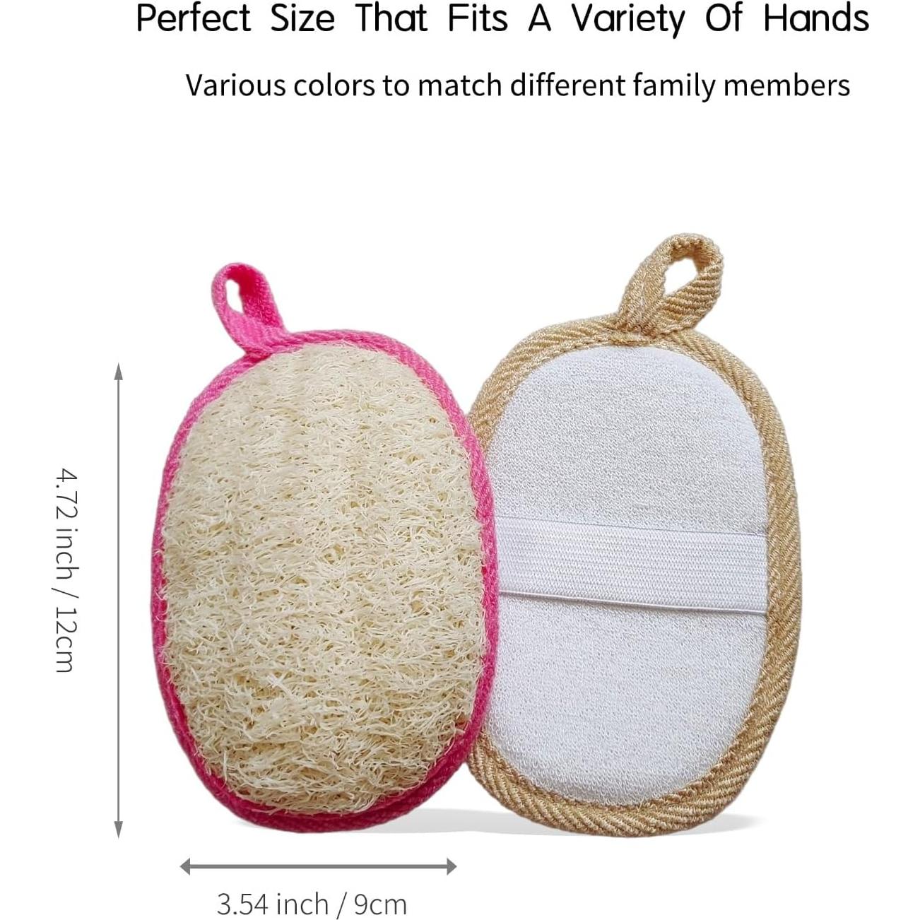 Esponja Exfoliante Natural de Lufa Orgánica ZOHCAJBO - Paquete de 2