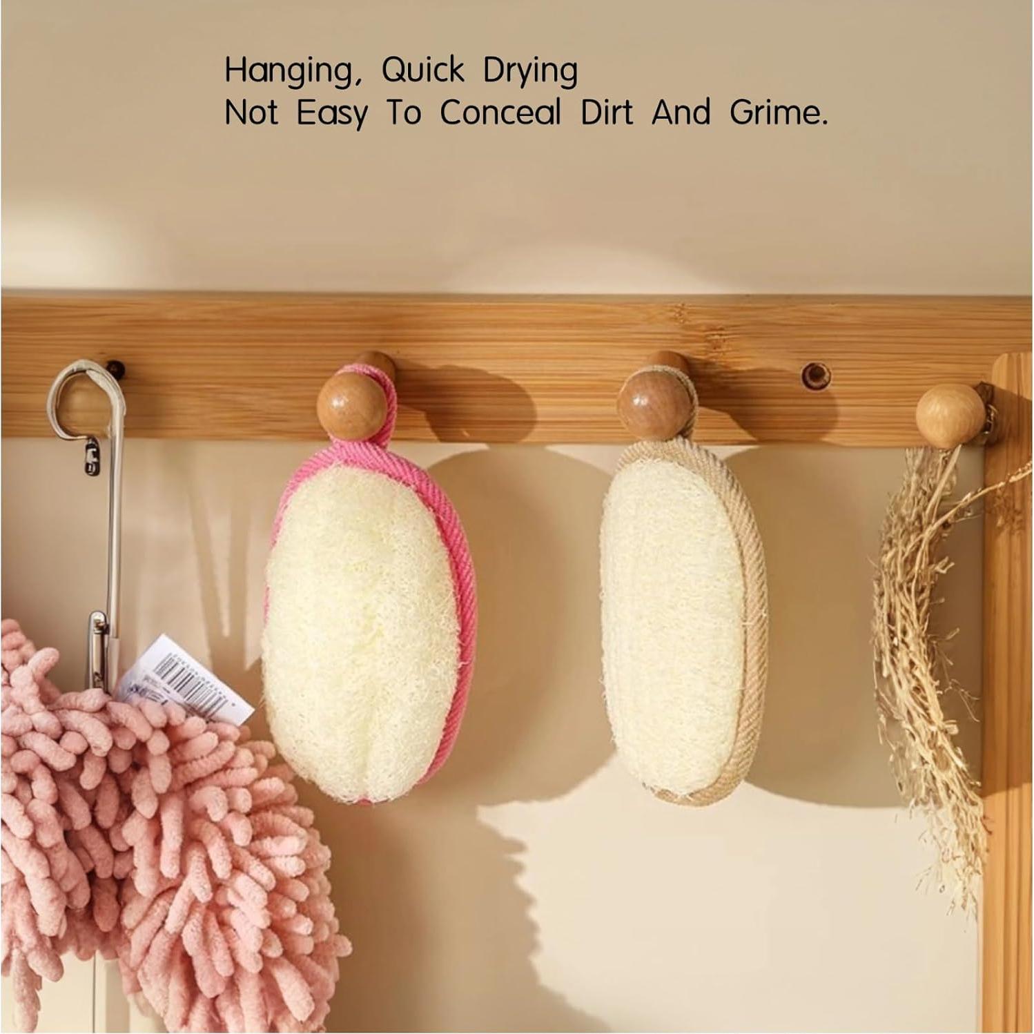 Esponja Exfoliante Natural de Lufa Orgánica ZOHCAJBO - Paquete de 2