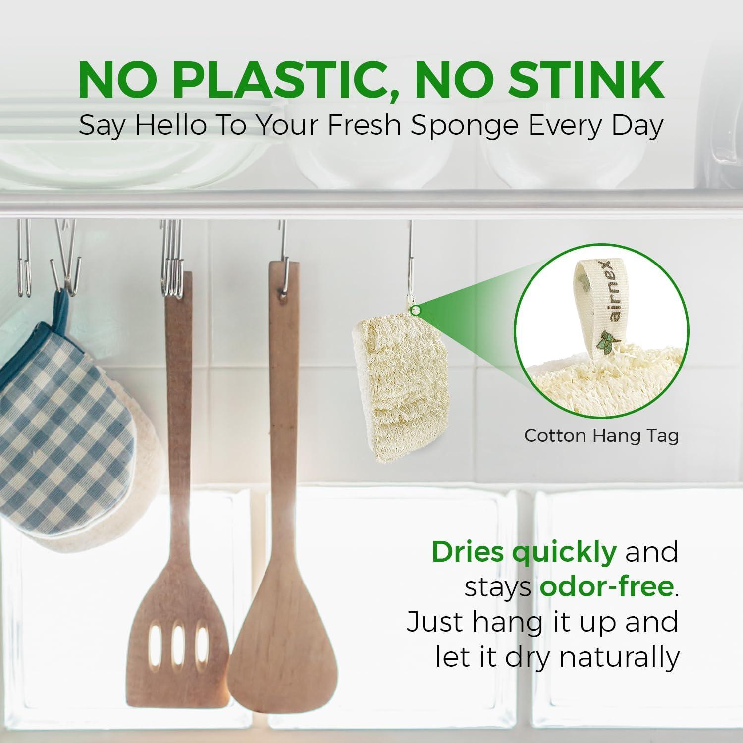 Esponjas de Lufa Natural AIRNEX - Paquete de 6 Ecológicas