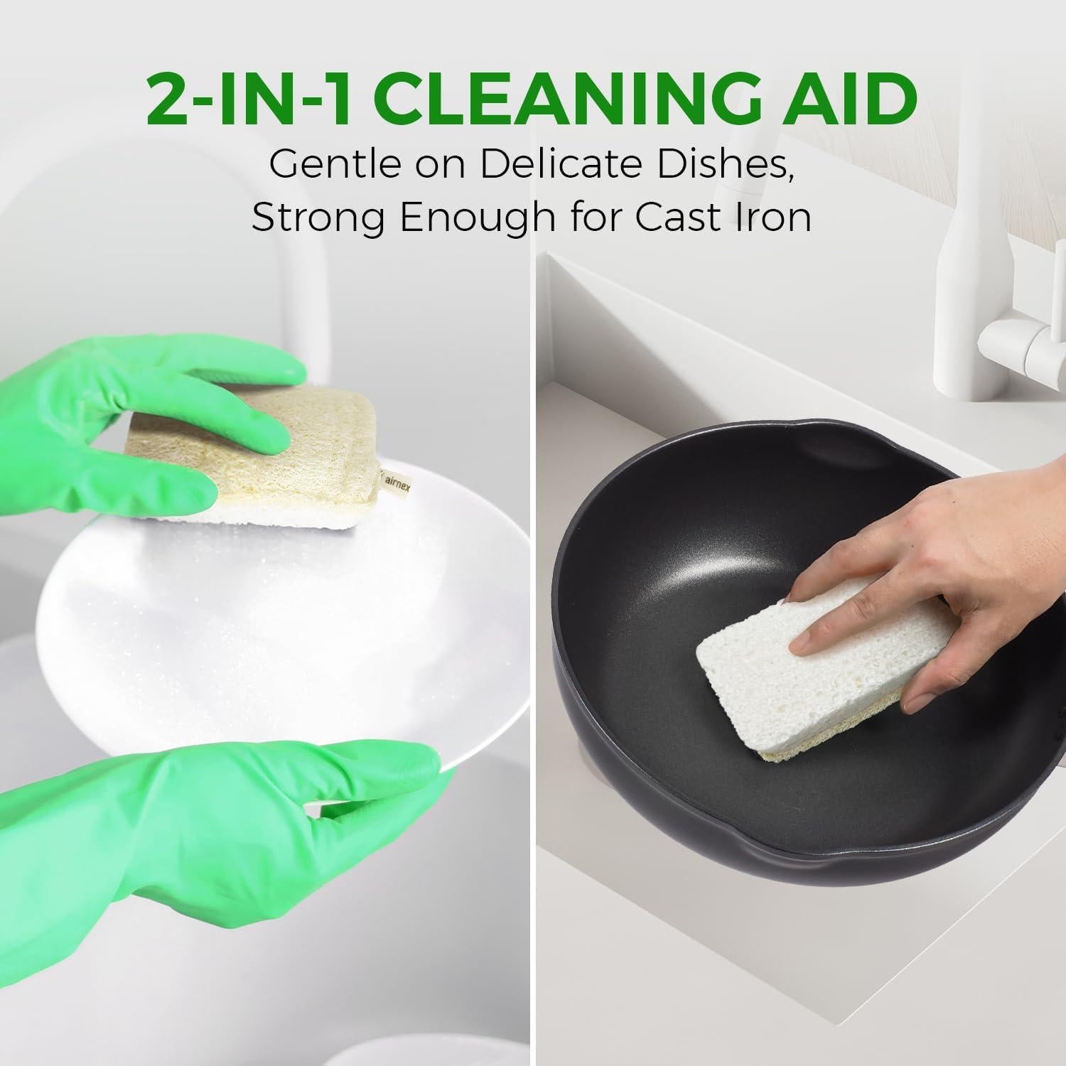 Esponjas de Lufa Natural AIRNEX - Paquete de 6 Ecológicas