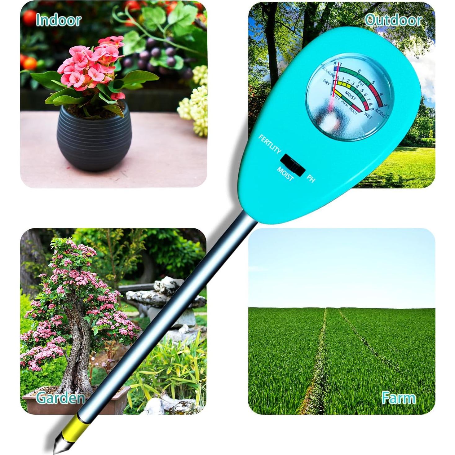 Medidor de humedad, pH y nutrientes del suelo 3 en 1 MY808