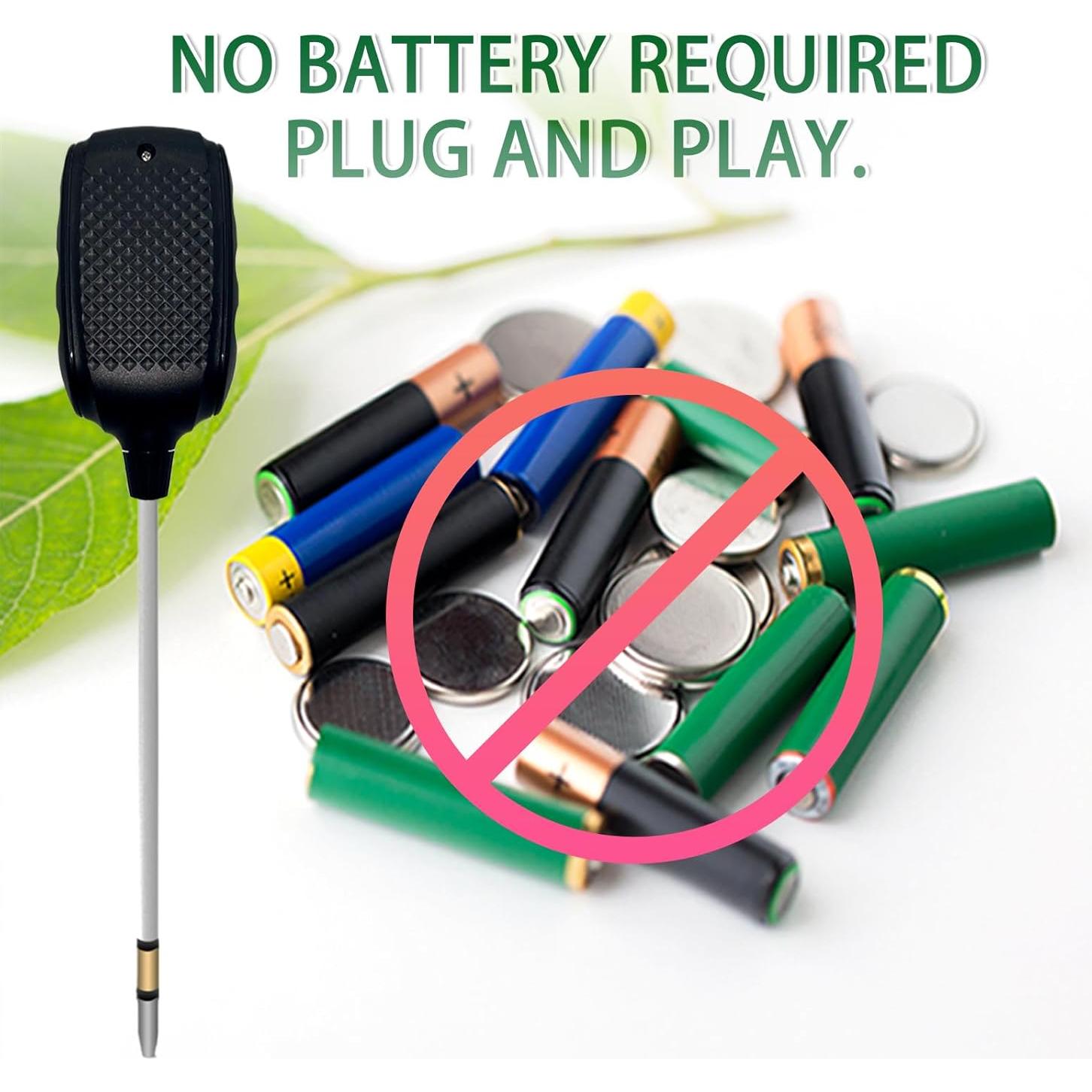 Tester de Suelo 3 en 1 Metellme - Medidor de Humedad, pH y Fertilidad