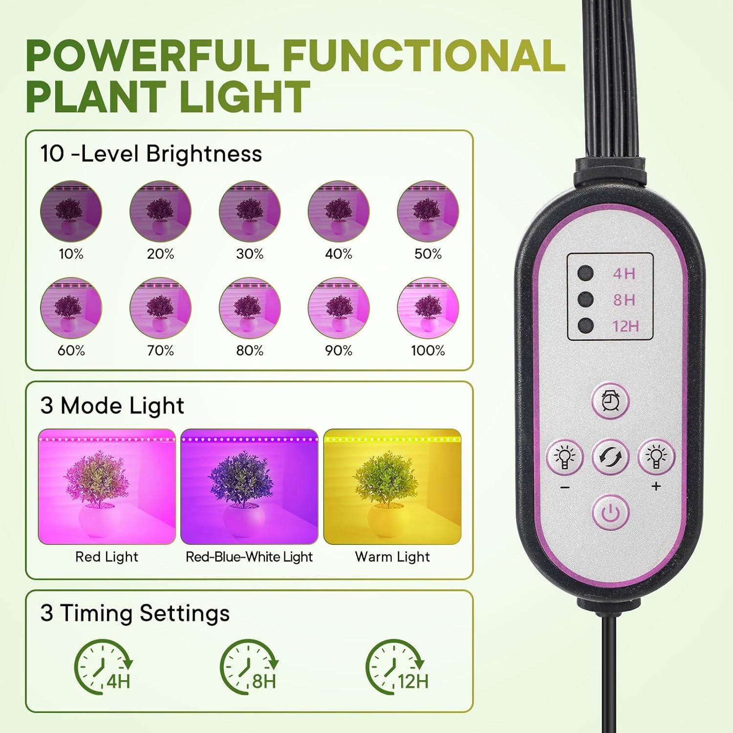 Invernadero Interior AILOOCEDI con Luces LED y Ruedas 5.84 kg