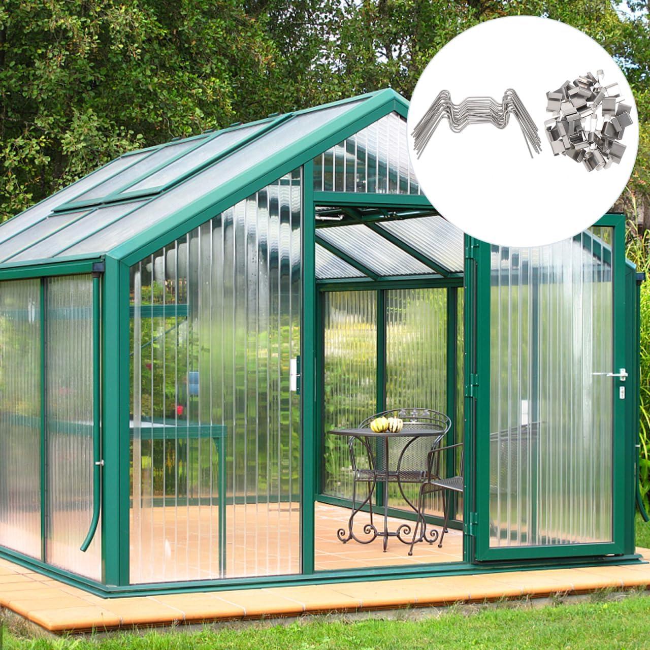 Clips de Acero Inoxidable Gatuida para Paneles de Vidrio 100Pcs