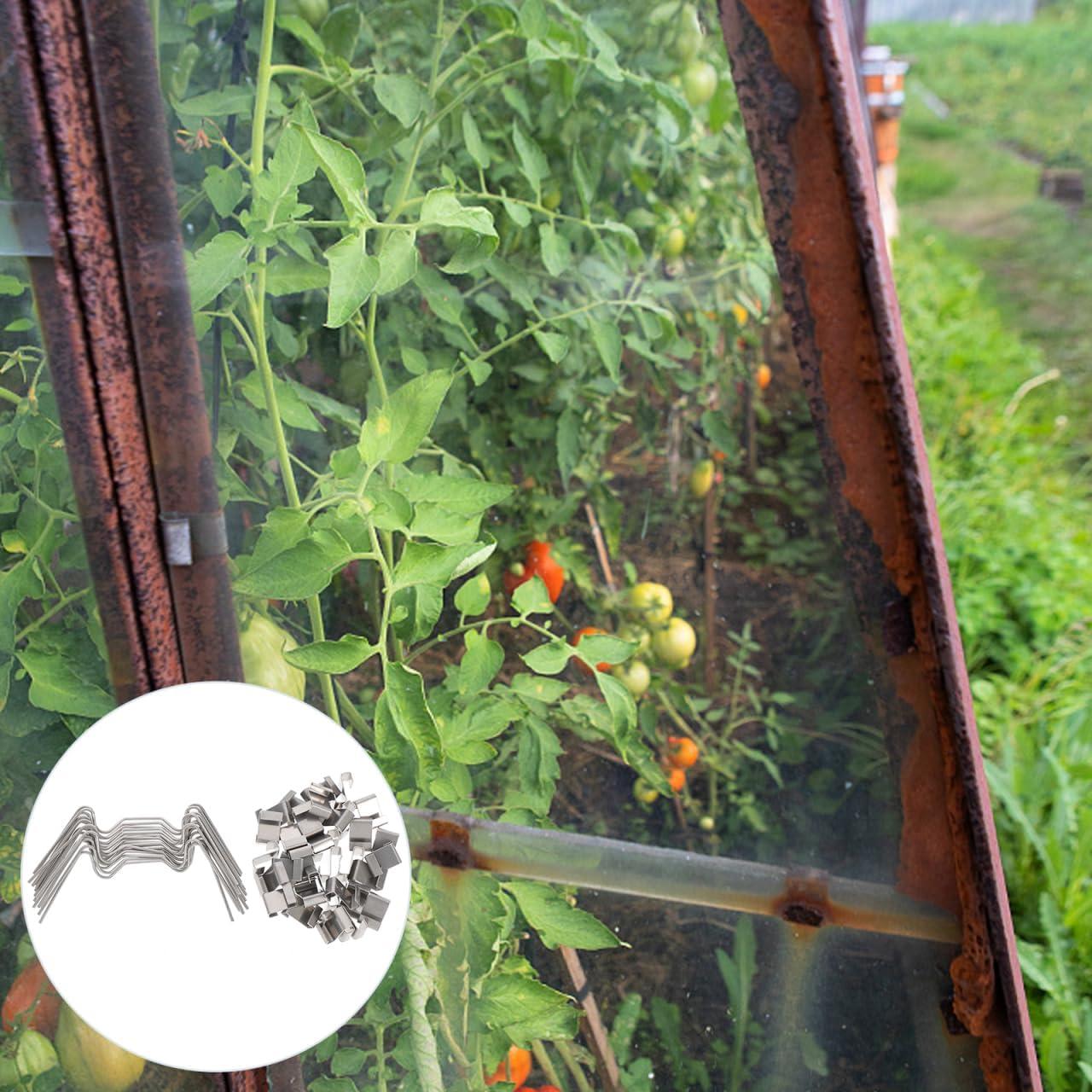 Clips de Acero Inoxidable Gatuida para Paneles de Vidrio 100Pcs