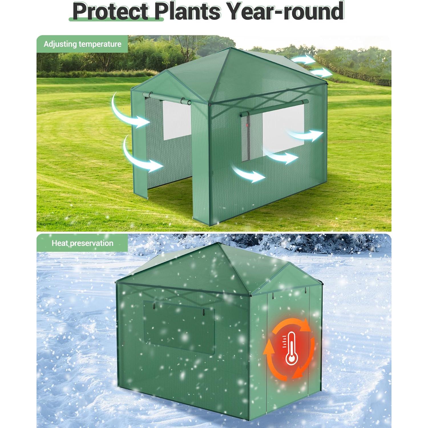 Invernadero Pop Up 2.44x1.83m Hipicute para Jardín y Patio