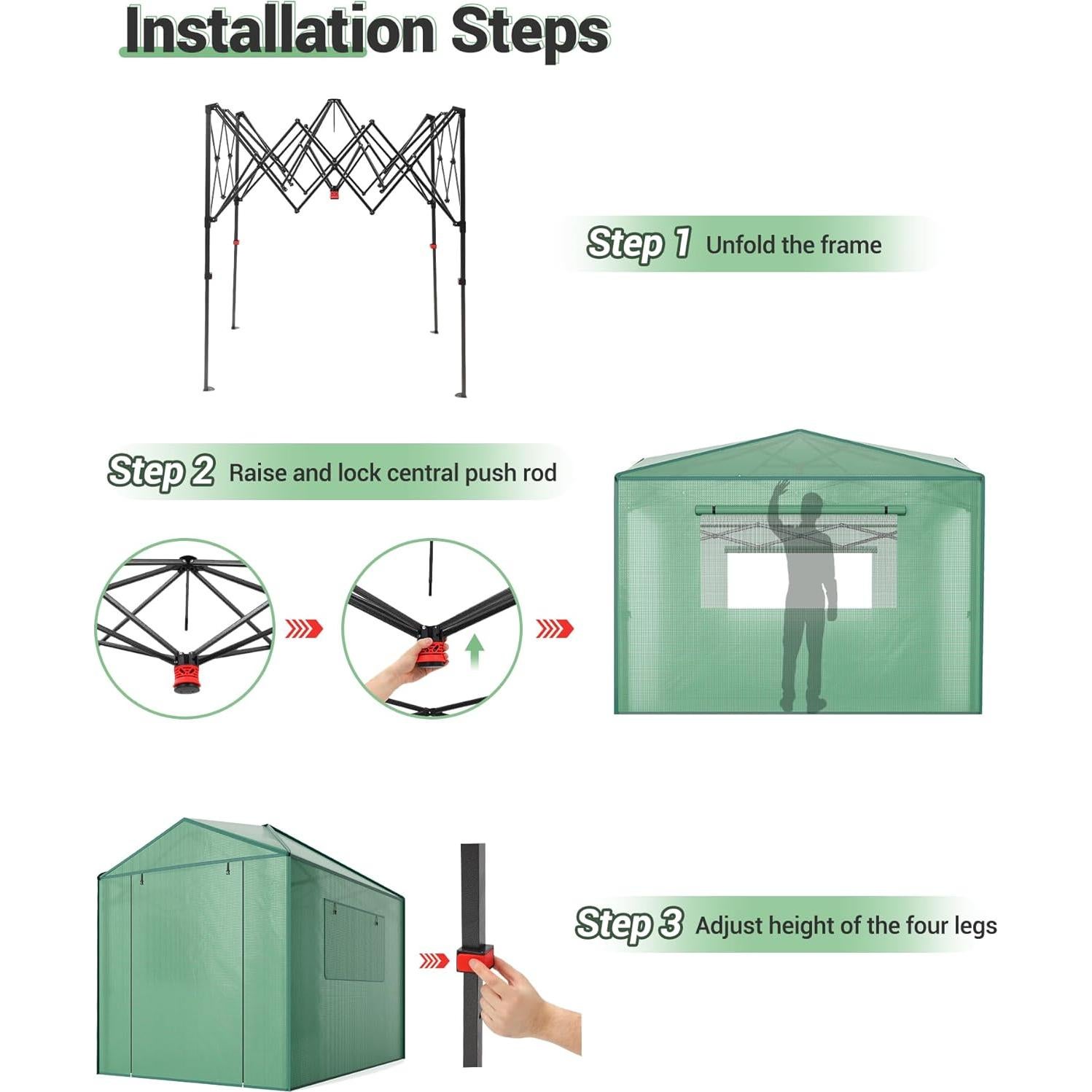 Invernadero Pop Up 2.44x1.83m Hipicute para Jardín y Patio