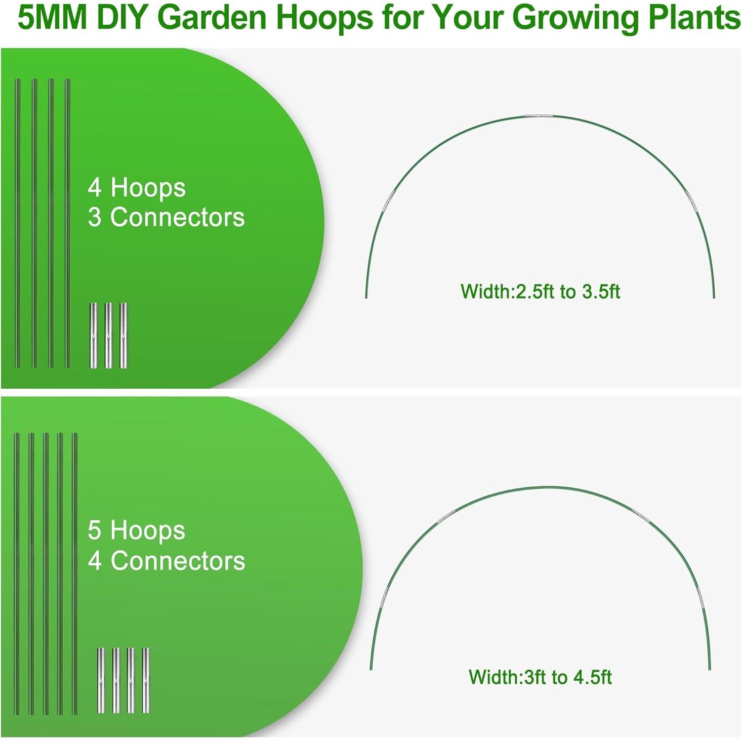 Arcos de Jardín FOTMISHU 5 Juegos 2.13m para Camas Elevadas