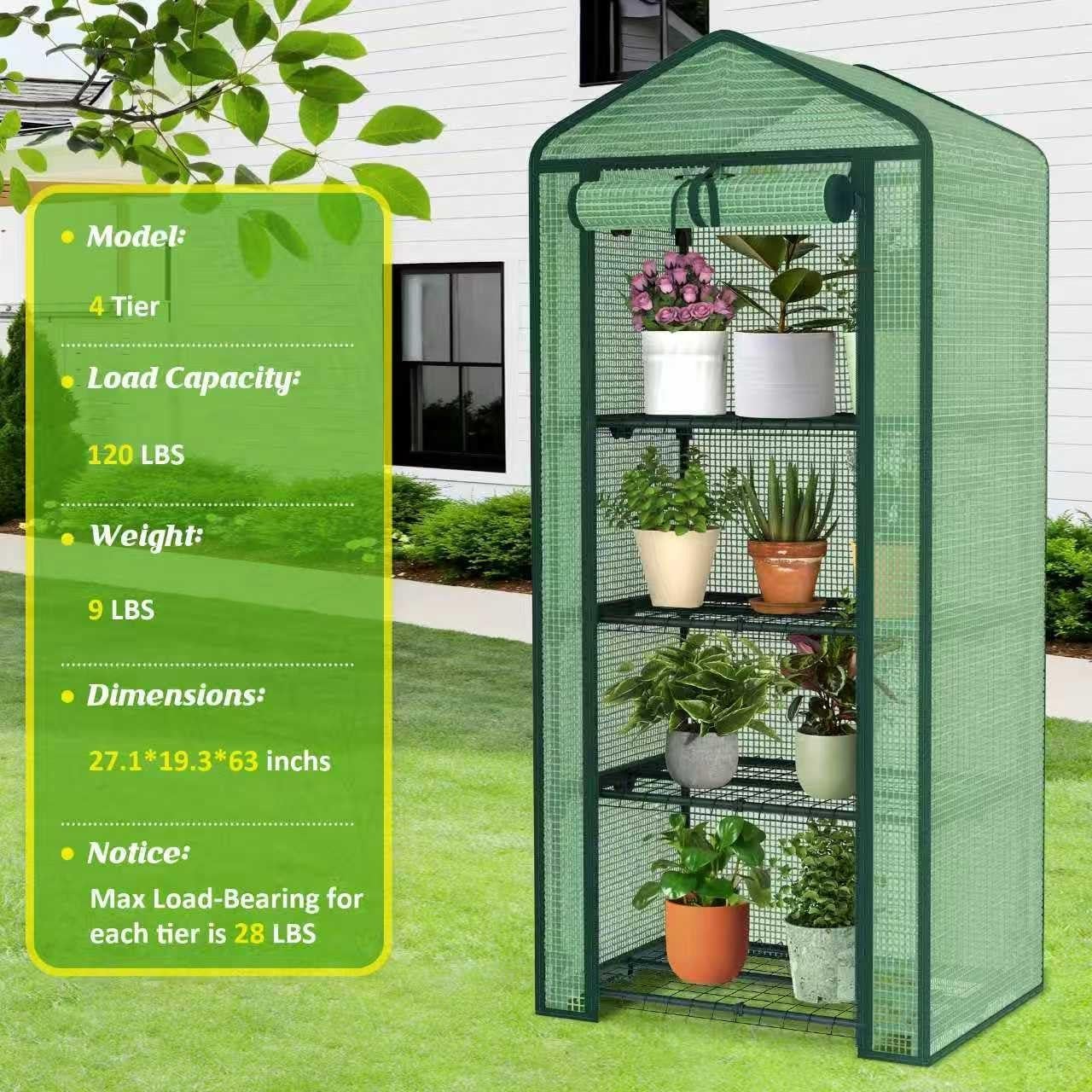 Invernadero Mini 4 Niveles AlisisFores con Cubierta PE 162cm