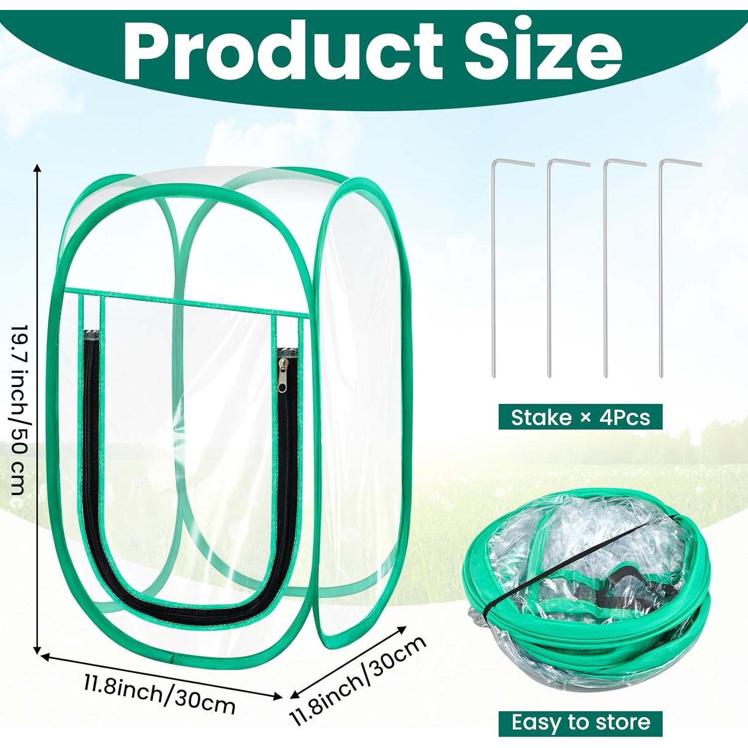 Mini Invernadero Pop Up Nuanchu 30x30x50 cm PVC Transparente
