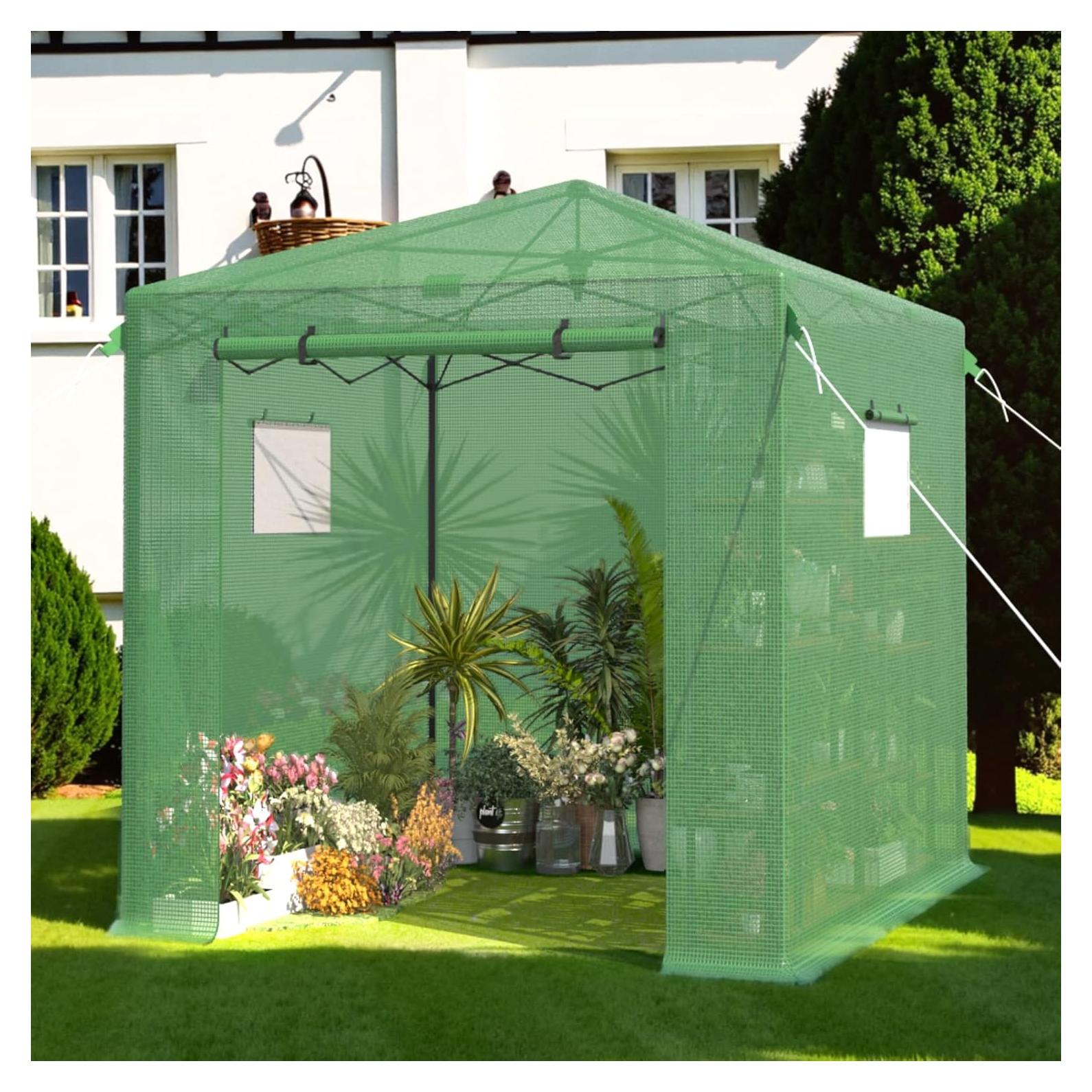 Invernadero Pop Up 2.44x1.83 metros Benass World con Puerta