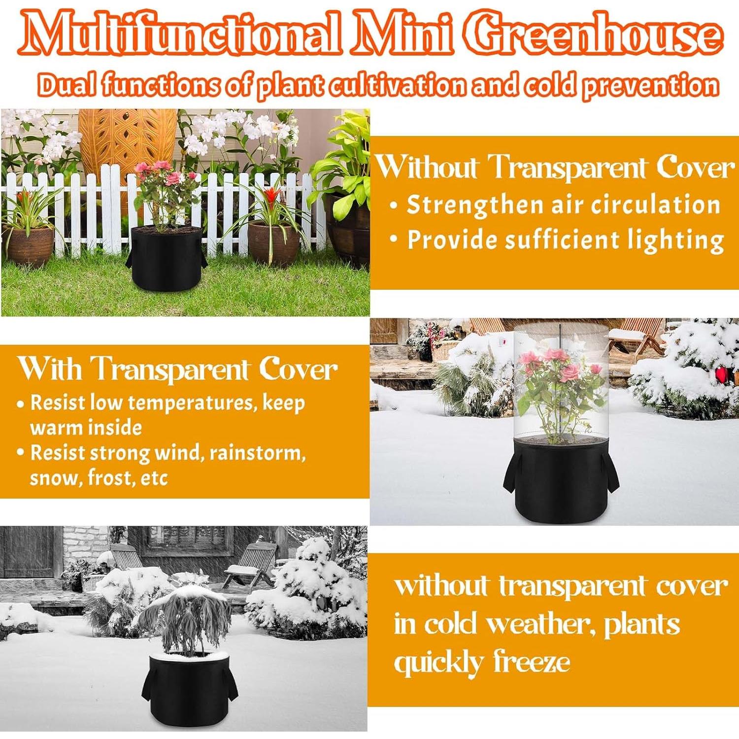 Mini Invernadero de Plantas Fantang 75 cm con Bolsa de Fieltro