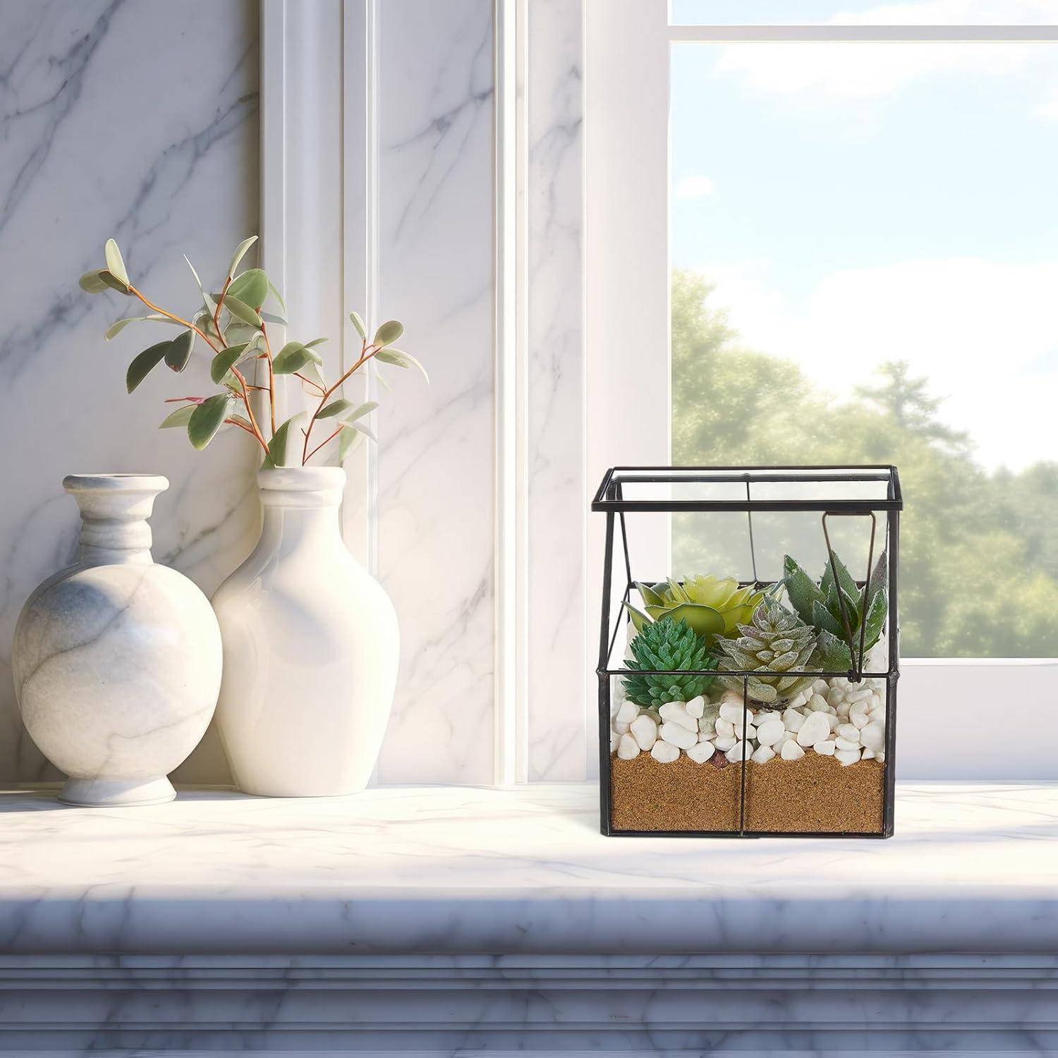 Juego de 2 Mini Macetas de Vidrio FillTouch para Terrario 12.7 cm