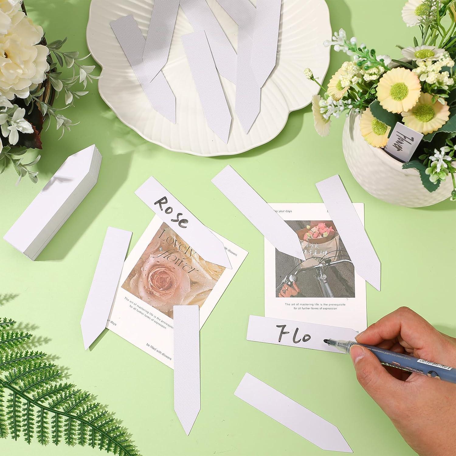 Etiquetas de Plástico para Plantas Geetery 2000 Pcs 10 cm Blancas