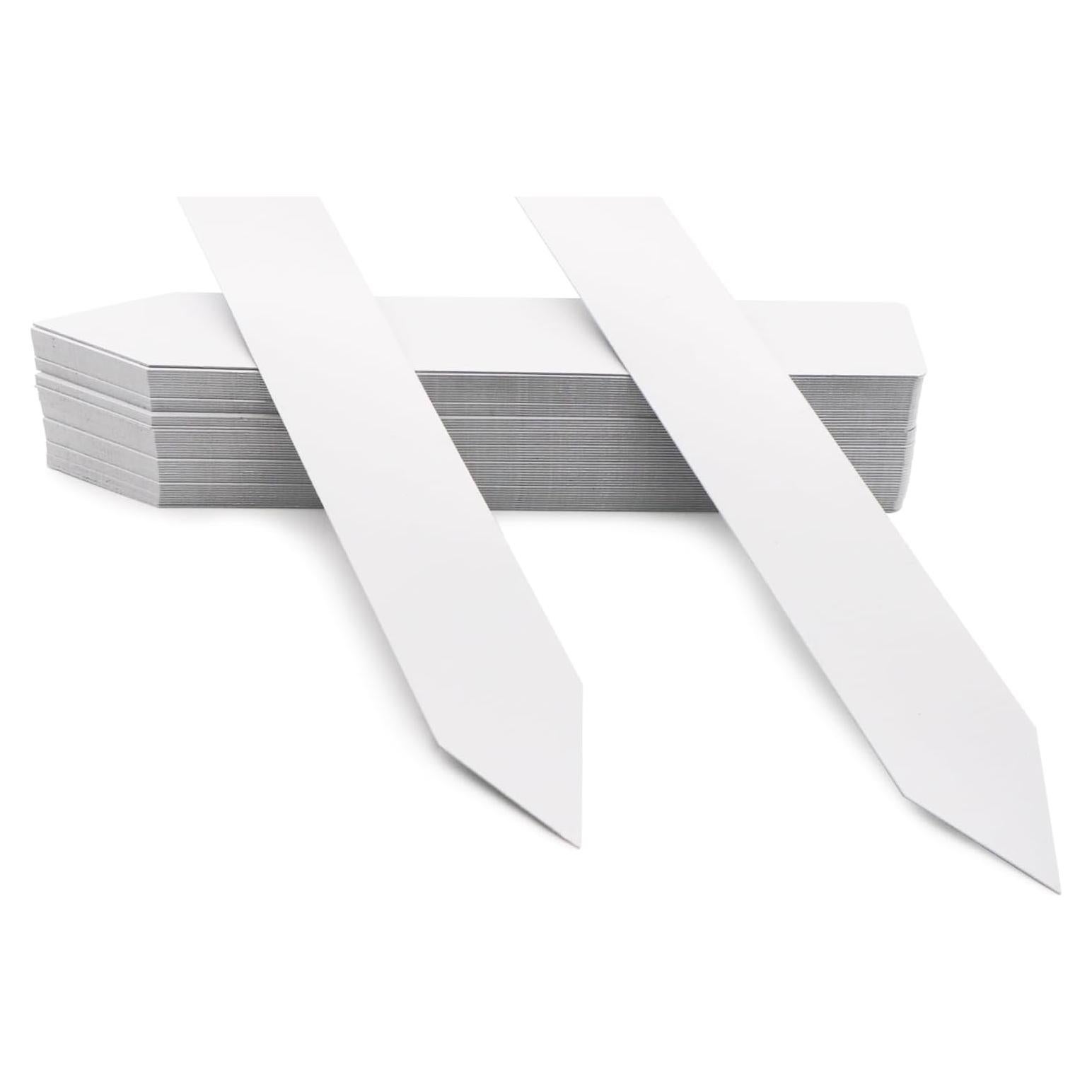 Etiquetas de Plantas de Plástico GOETOR 20 cm 50 PCS Blancas