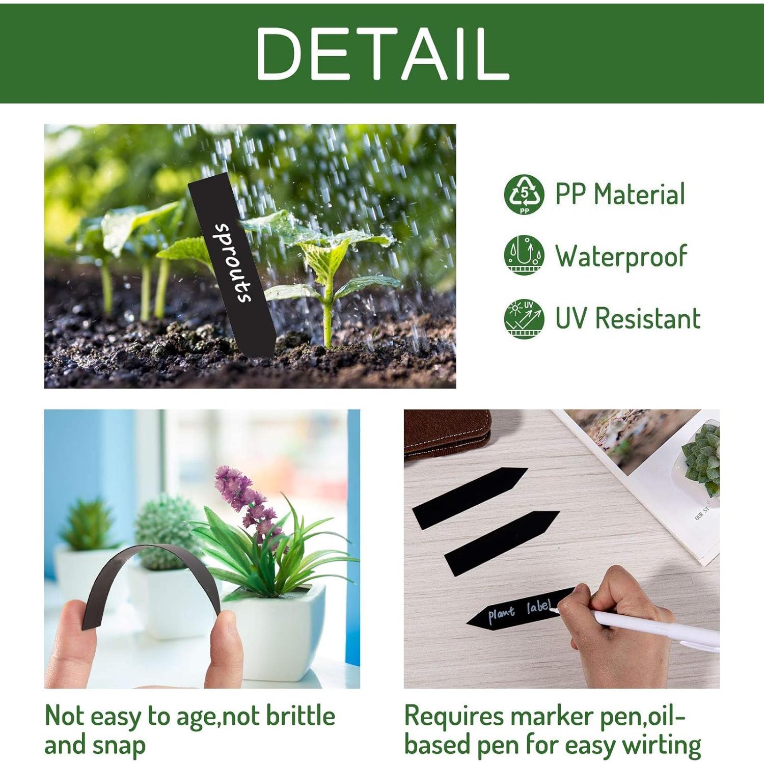 Etiquetas de Plástico para Plantas Whaline 200 Pcs 10x2 cm