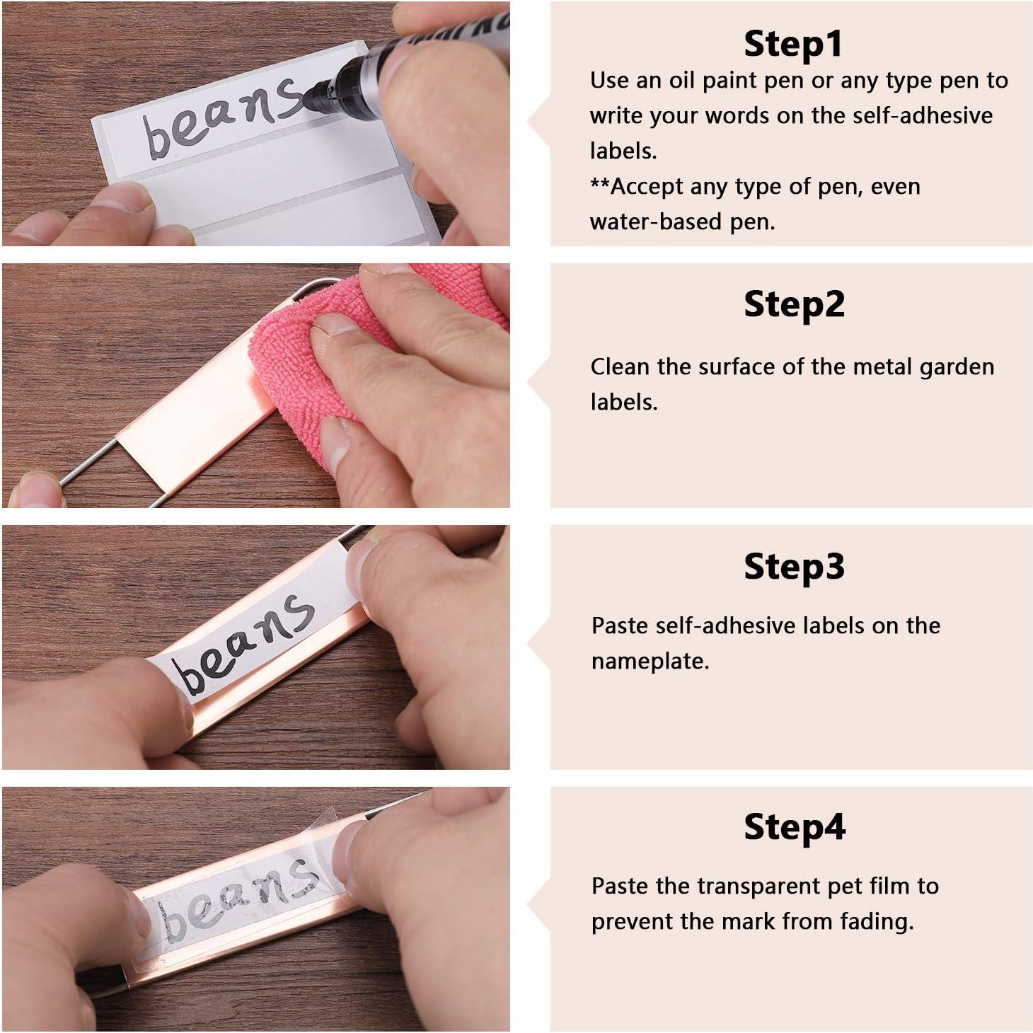 25 Etiquetas de Cobre para Plantas Wanapure 20.32 cm Reutilizables