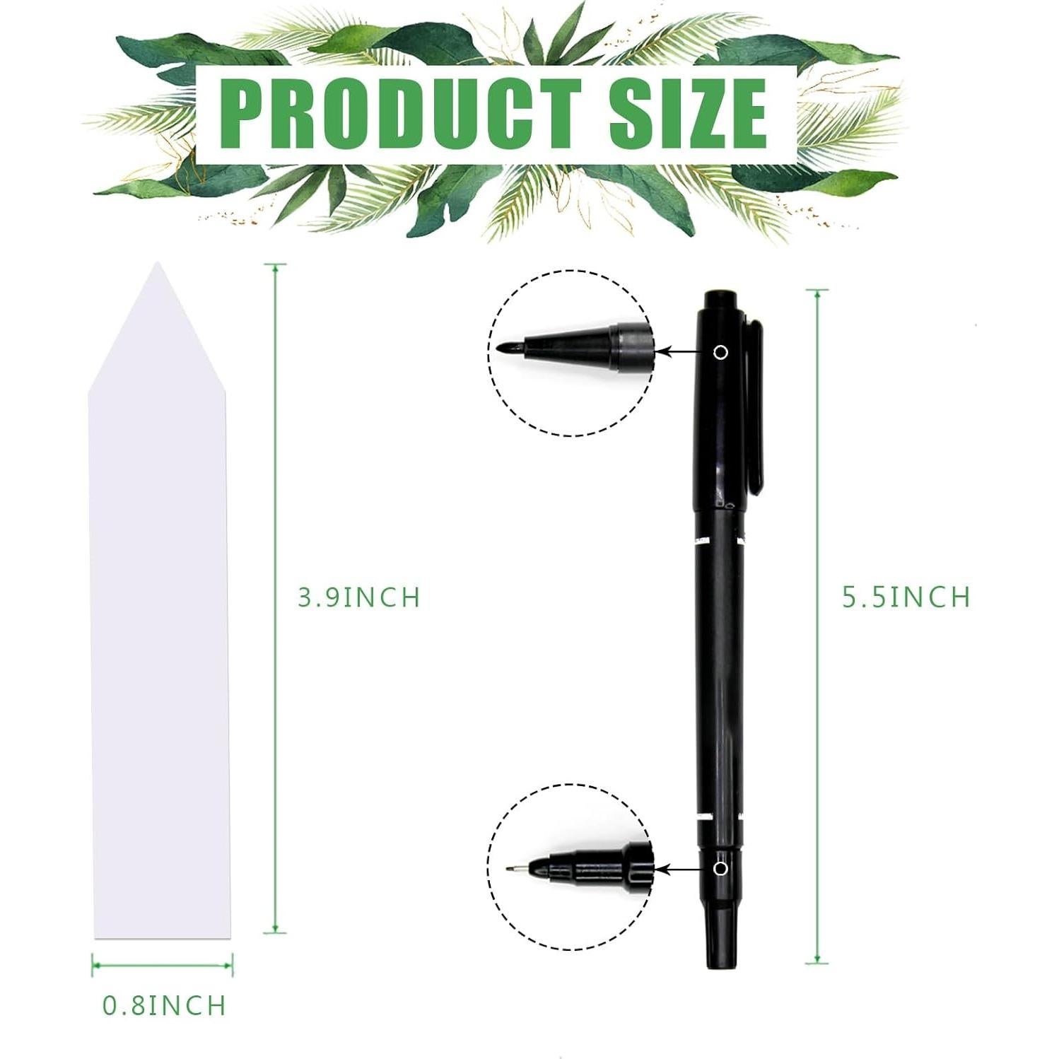 1000 Etiquetas de Plástico para Plantas Giaueoa 100x20mm