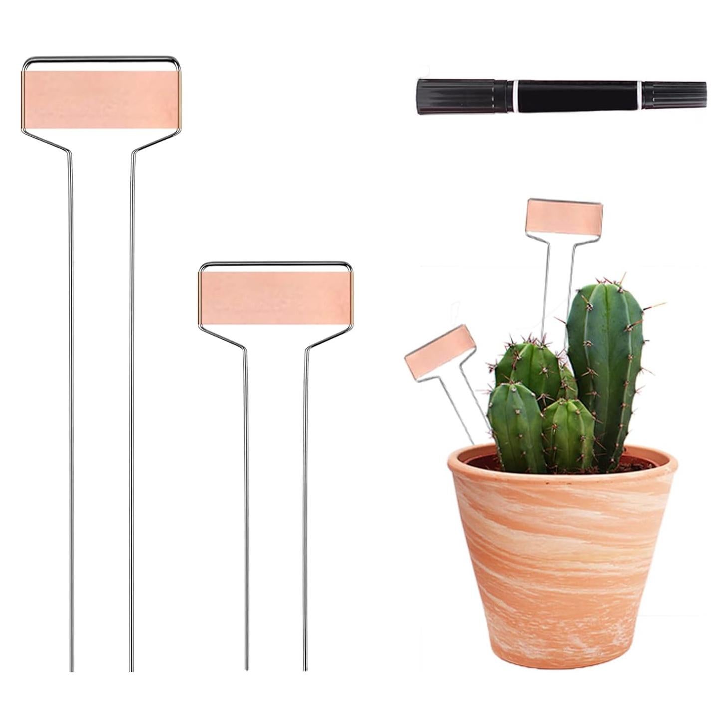 Paquete de 30 Etiquetas de Plantas de Cobre GHAMYEE 15cm y 25cm