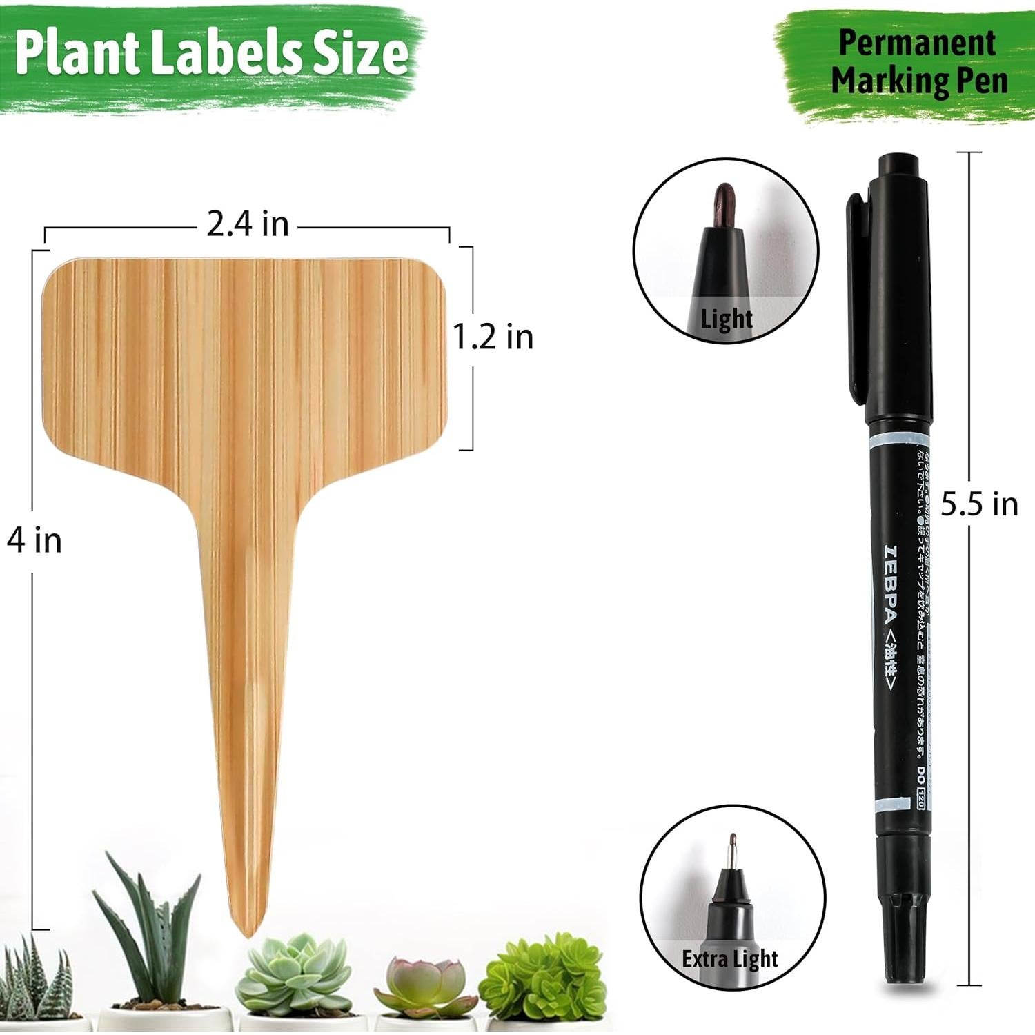 Etiquetas de Plantas 120pcs Xgunion 10x6cm Impermeables