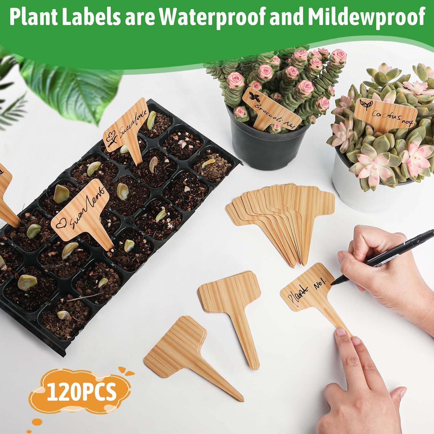 Etiquetas de Plantas 120pcs Xgunion 10x6cm Impermeables