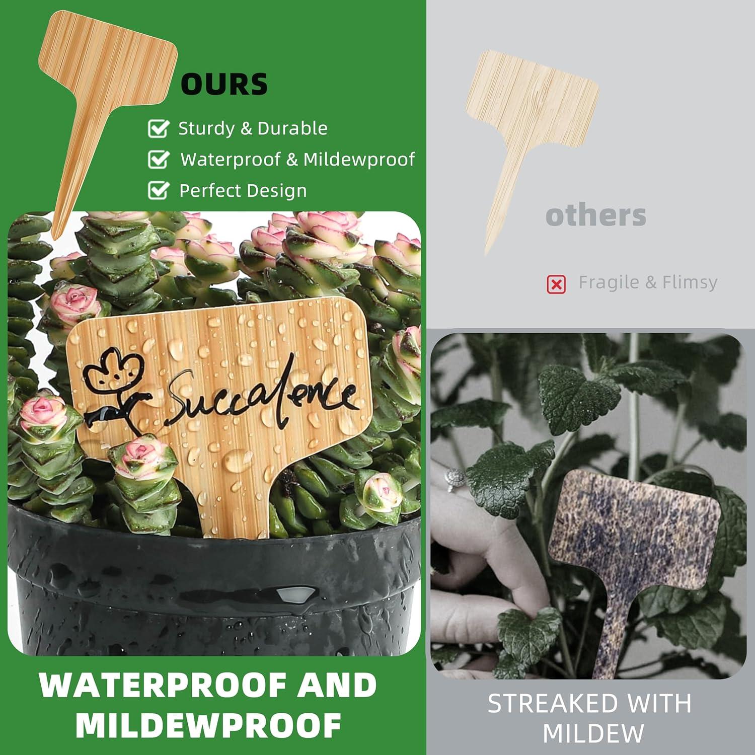 Etiquetas de Plantas 120pcs Xgunion 10x6cm Impermeables