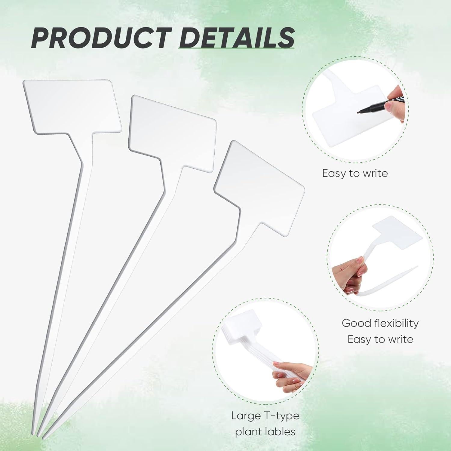 Etiquetas de Jardín Yinkin 100 Pcs 30 cm Plástico Impermeables