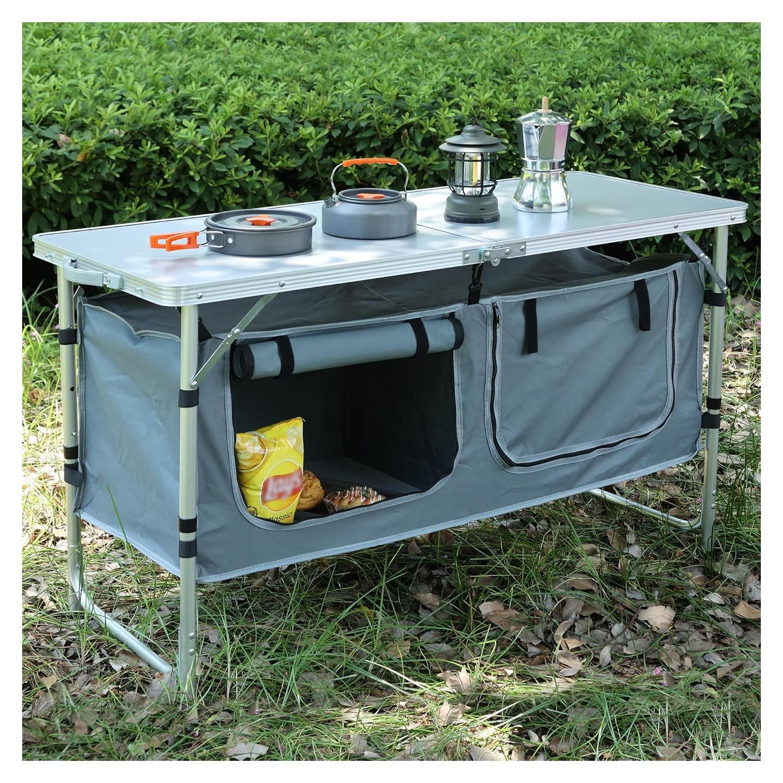 Mesa de Camping Plegable JOUYEK JO-FCT-XH Gris 120x48cm