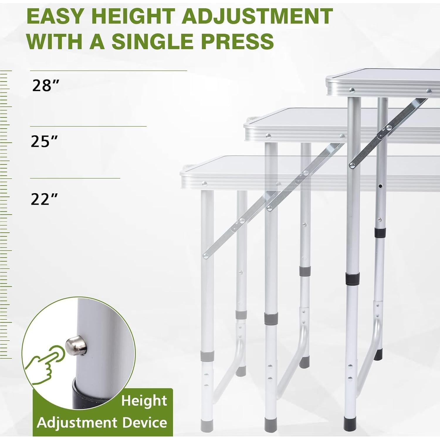 Mesa de Camping Plegable JOUYEK JO-FCT-XH Gris 120x48cm