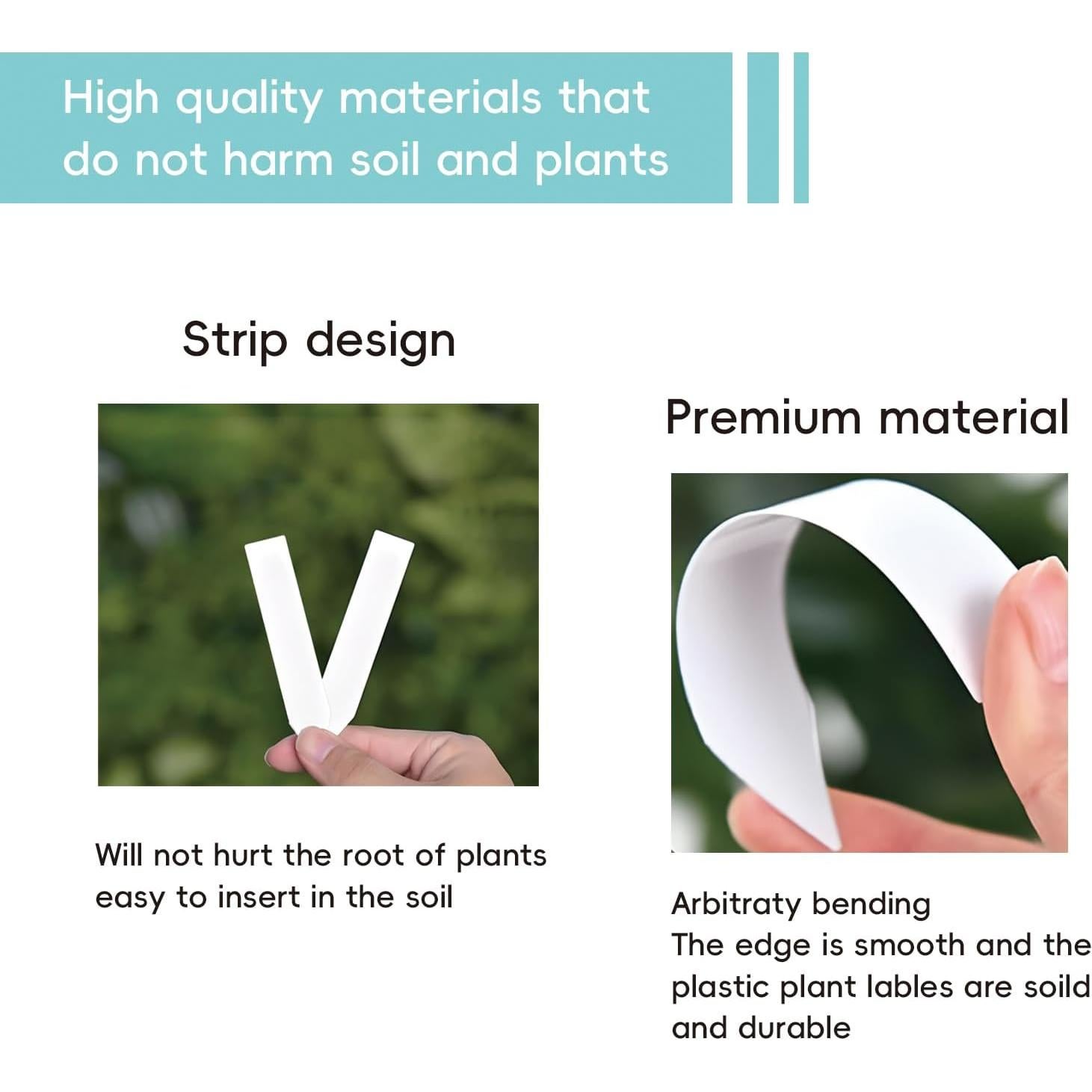 Etiquetas de Jardinería Anphly 200 Pcs 10x2 cm Impermeables