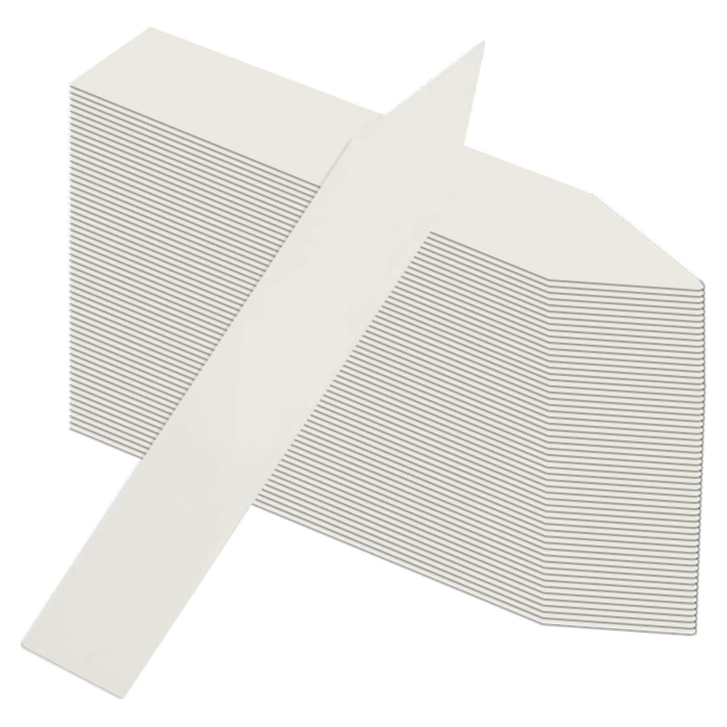 100 Etiquetas para Plantas Blancas WOILLIO 10cm PVC Impermeables
