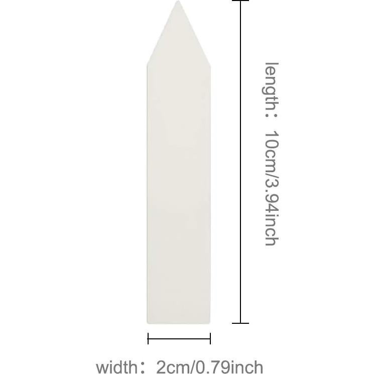 100 Etiquetas para Plantas Blancas WOILLIO 10cm PVC Impermeables