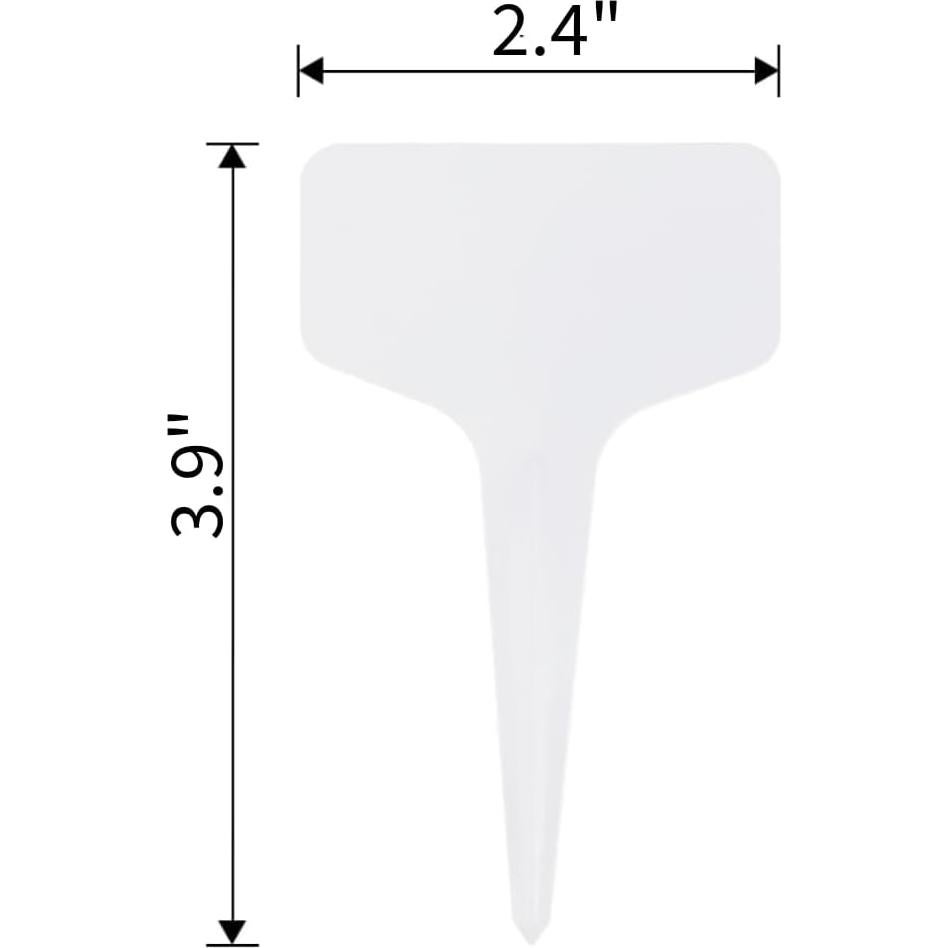 100 Etiquetas de Plástico Tipo T 133 SUPPLY - Jardín Interior/Exterior
