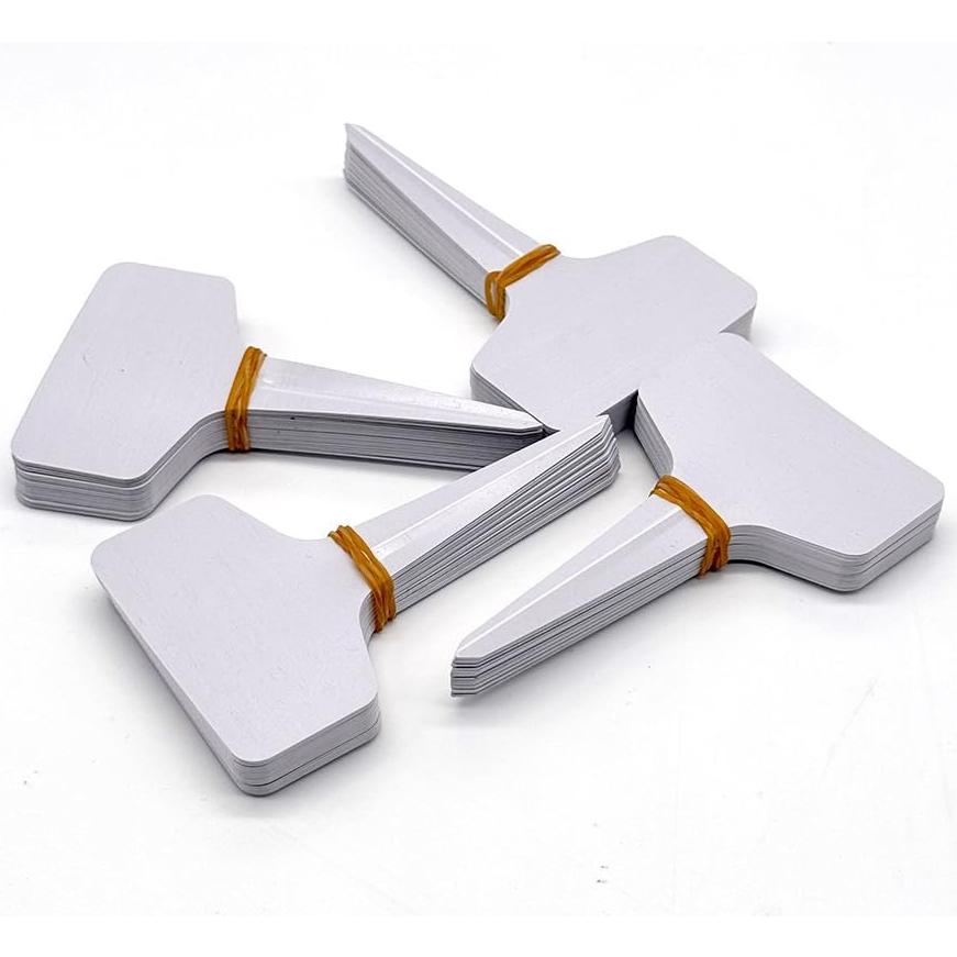 100 Etiquetas de Plástico Tipo T 133 SUPPLY - Jardín Interior/Exterior