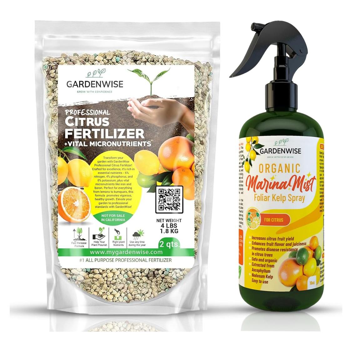 Fertilizante Orgánico para Cítricos GardenWise 473ml - NPK Balanceado