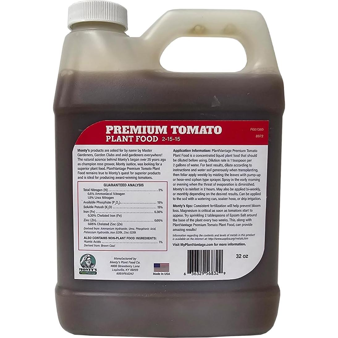 Fertilizante Premium PlantVantage 0.95 L para Tomates - Orgánico