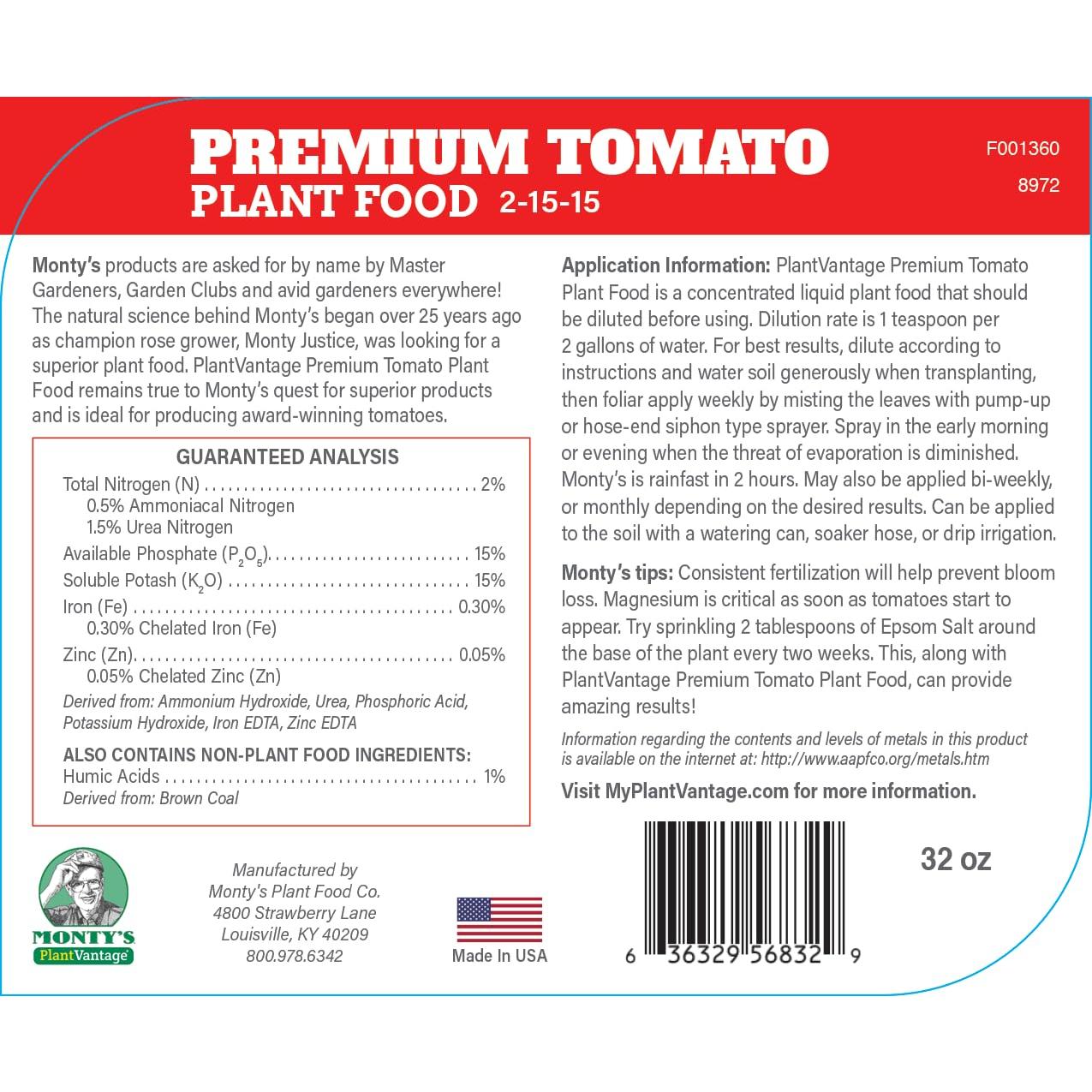 Fertilizante Premium PlantVantage 0.95 L para Tomates - Orgánico