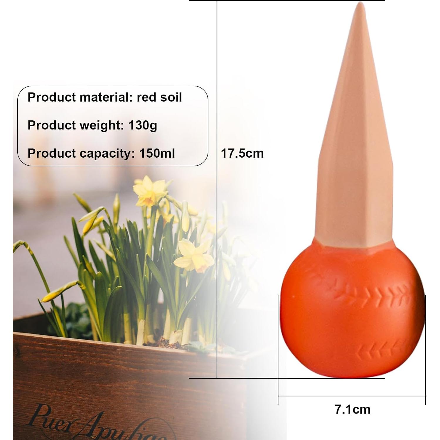 Picos de Riego de Terracota RoseFlower 150ml - 4 Pcs