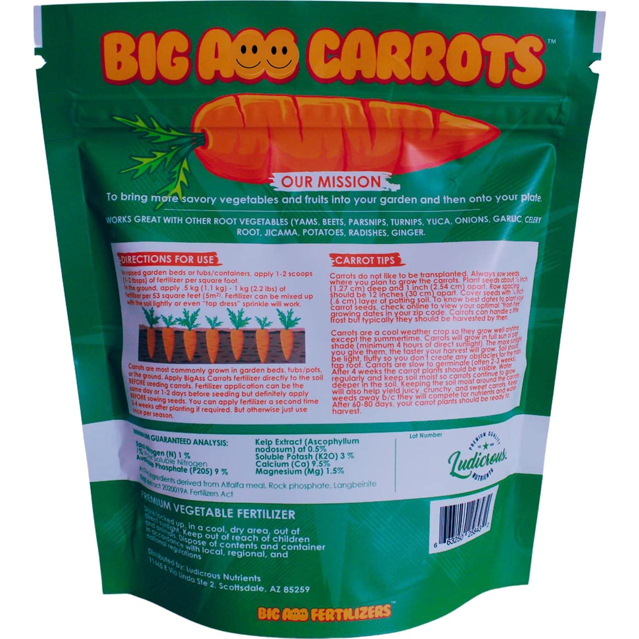 Fertilizante Orgánico Big A para Zanahorias y Verduras 340g