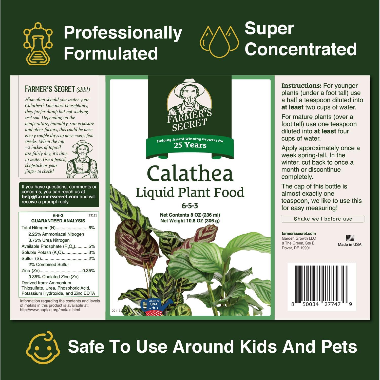 Fertilizante Líquido para Calathea Farmer's Secret 236ml - 6:5:3