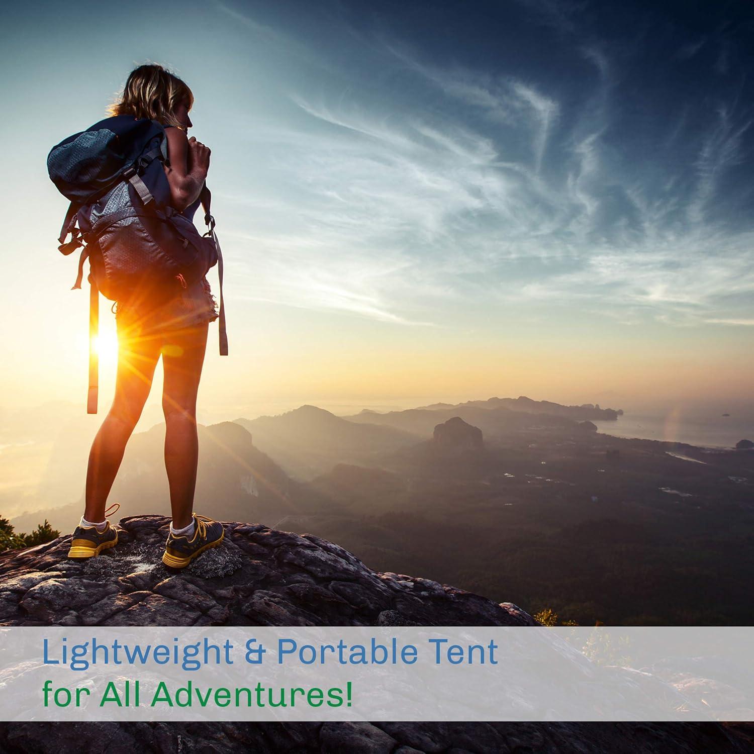 Carpa Domo para 2 Personas Wakeman - Ligera y Resistente al Agua