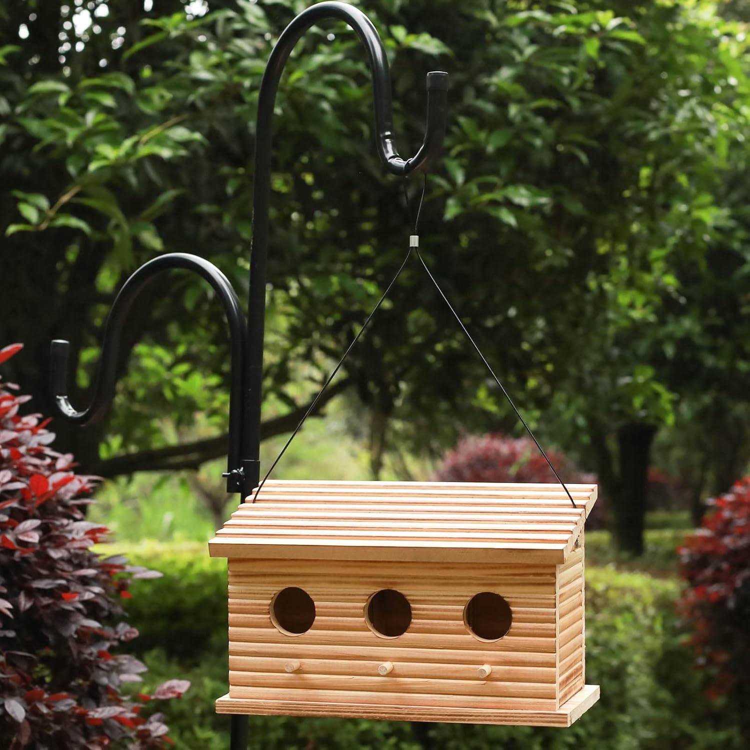 Casa para Aves Colgante STARSWR de Madera para 3 Familias