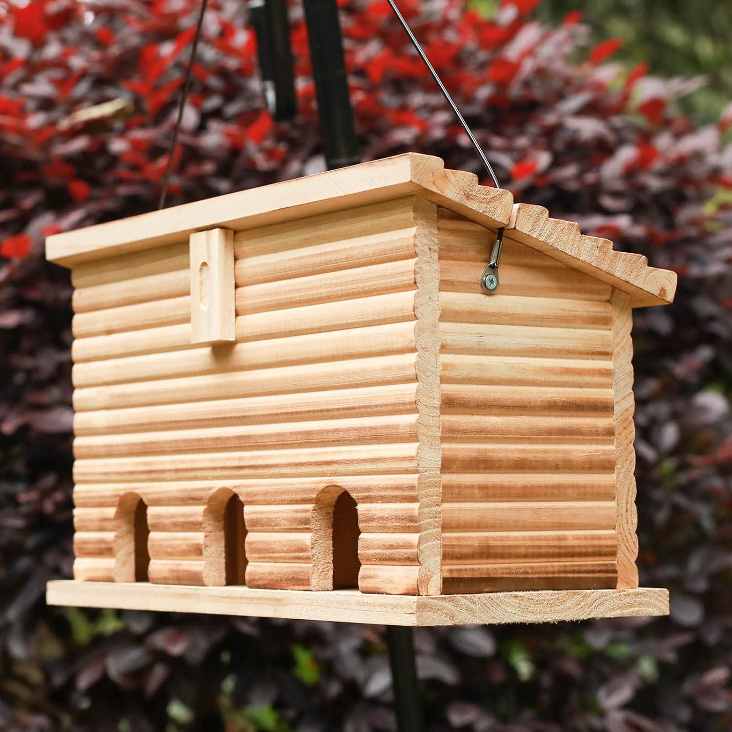 Casa para Aves Colgante STARSWR de Madera para 3 Familias